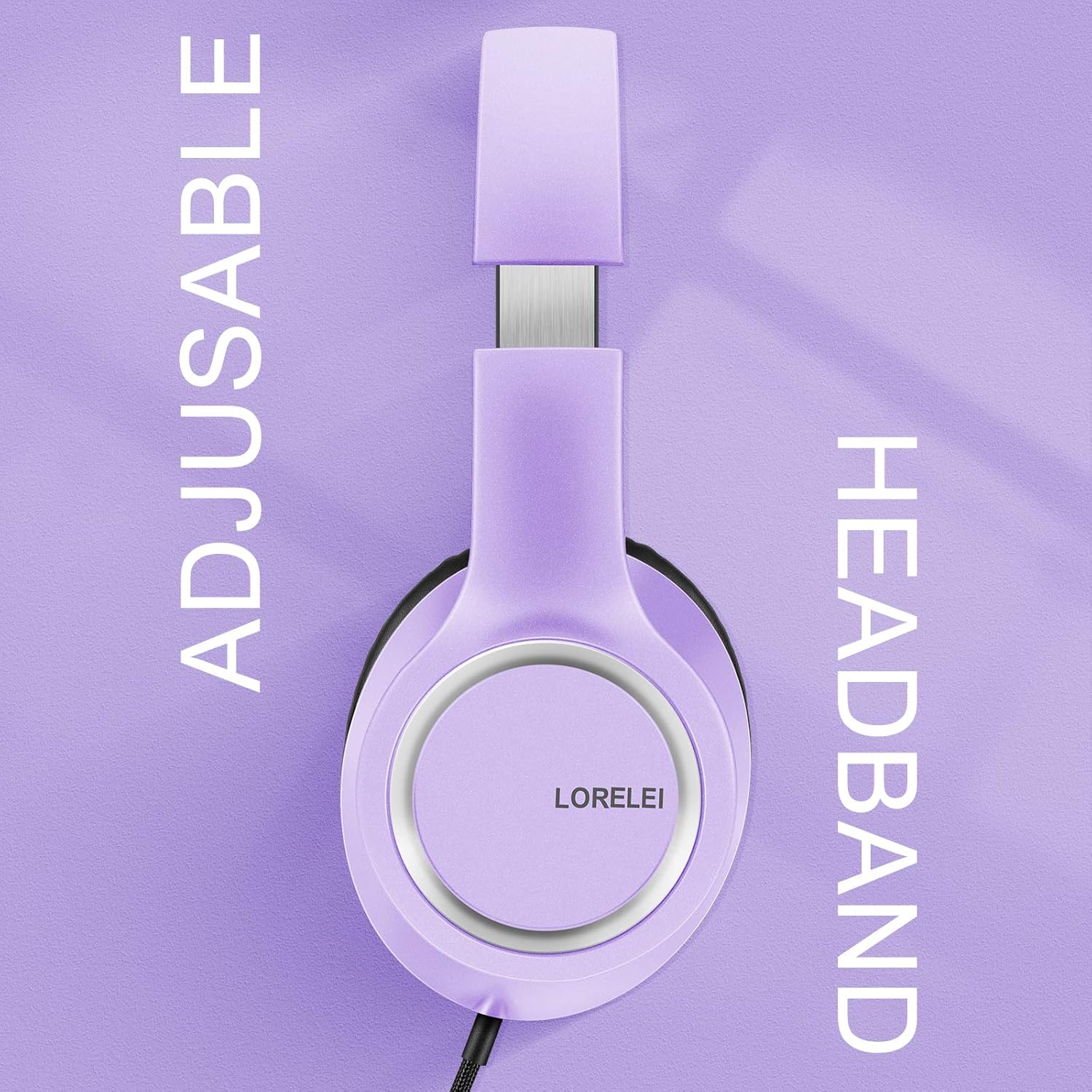 Wired Over Ear Headphones Mic Foldable 3.5mm Stereo Headset