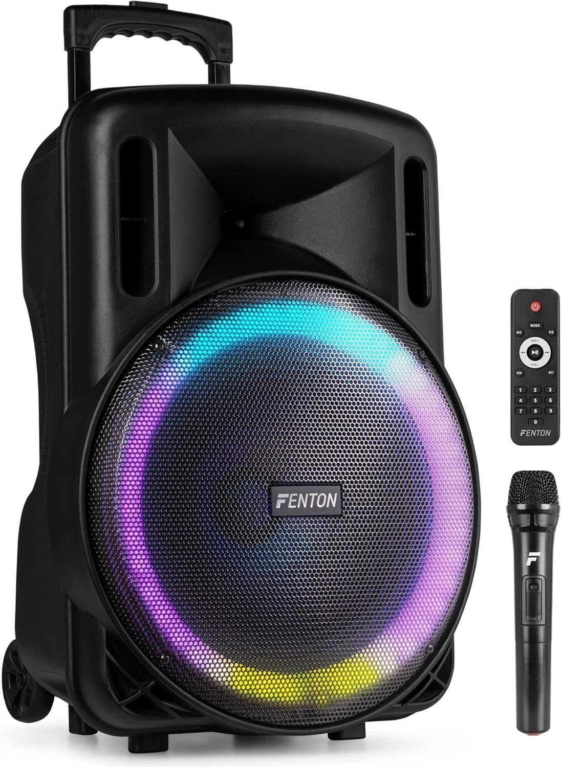 Portable PA Speaker 800W 15 Inch Bluetooth Karaoke Mic