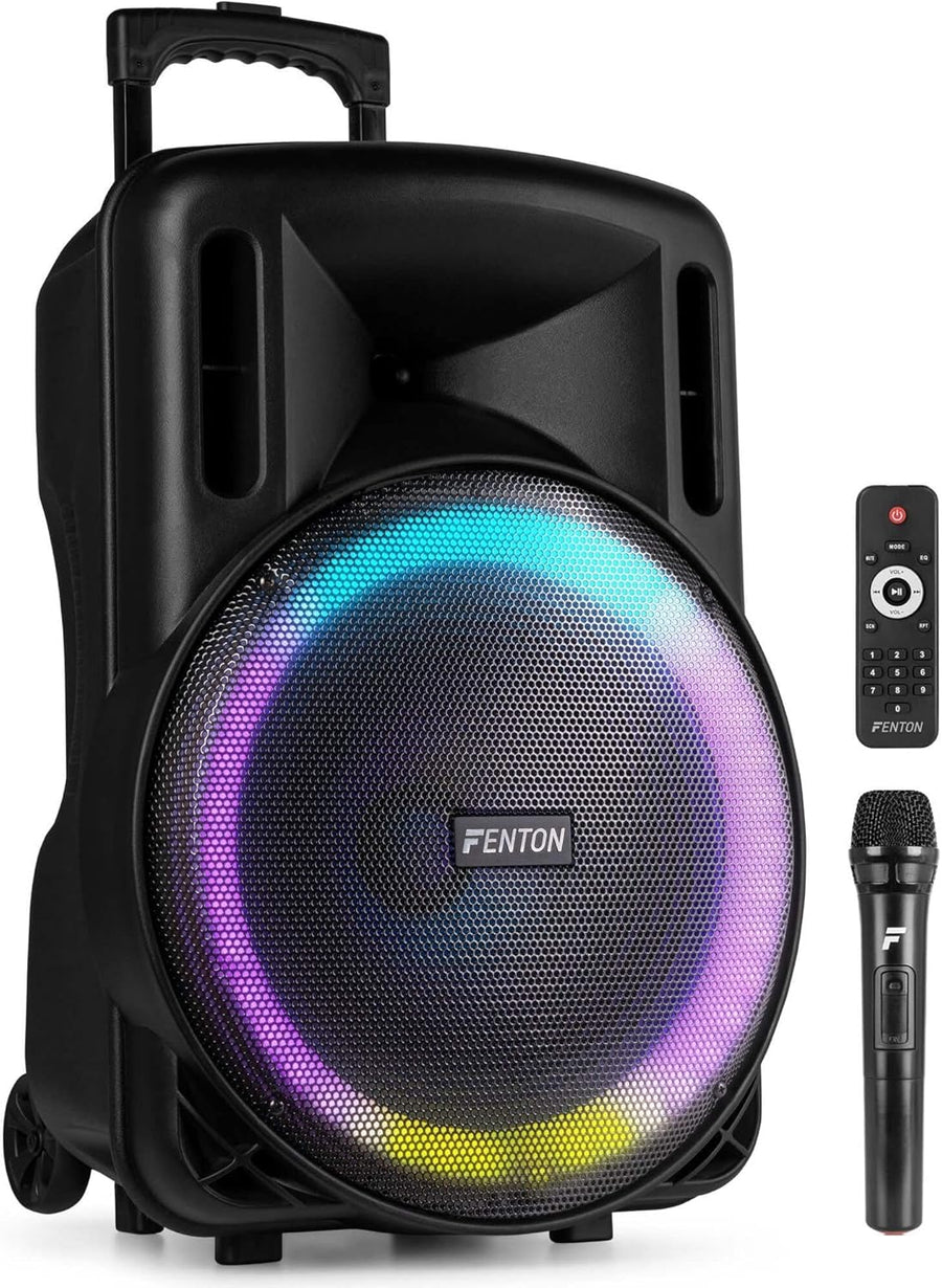 Portable PA Speaker 800W 15 Inch Bluetooth Karaoke Mic