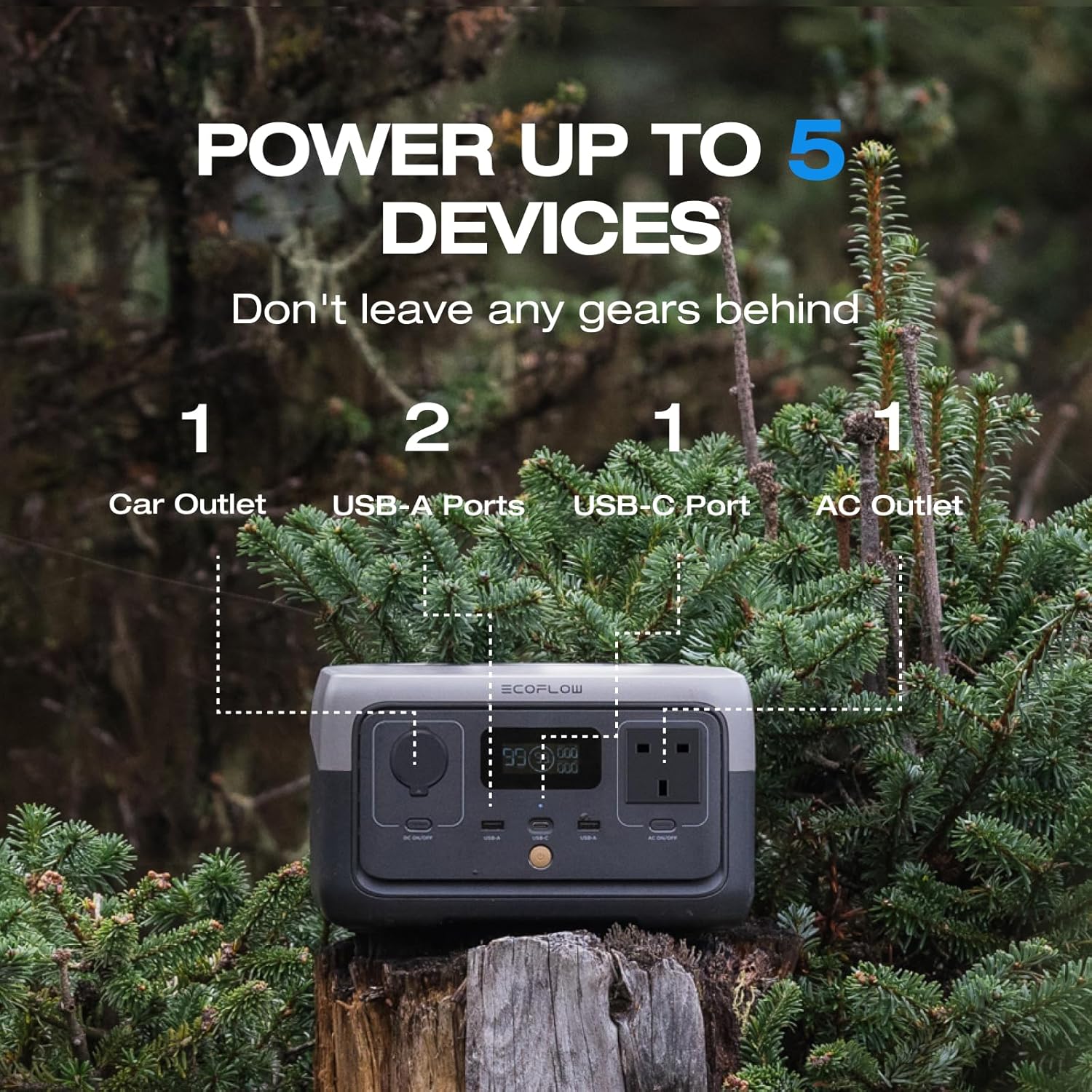 600W Portable Power Station 256Wh With 110W Solar Panel