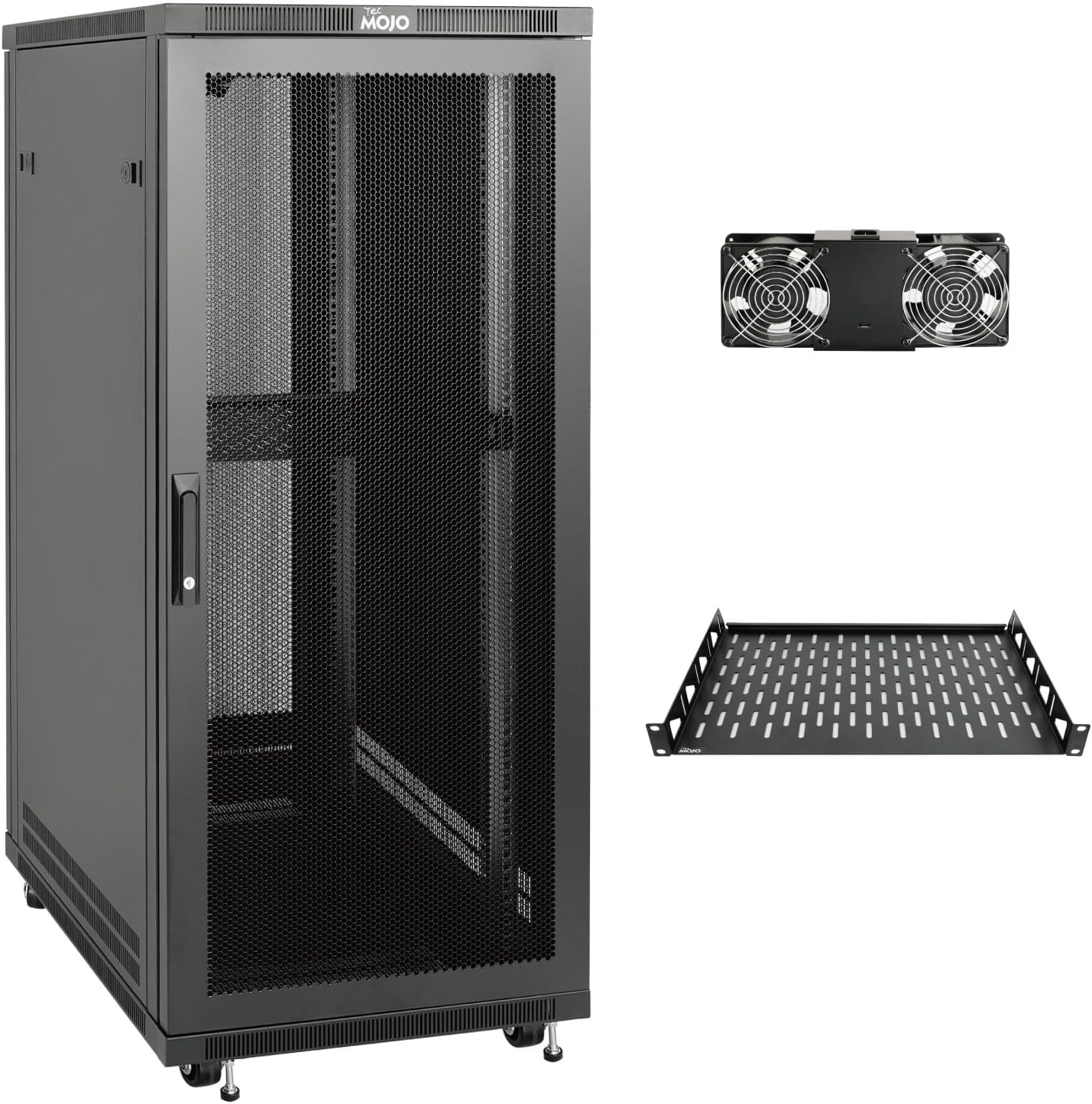 27U Free Standing Server Rack Cabinet Mesh Door 600mm
