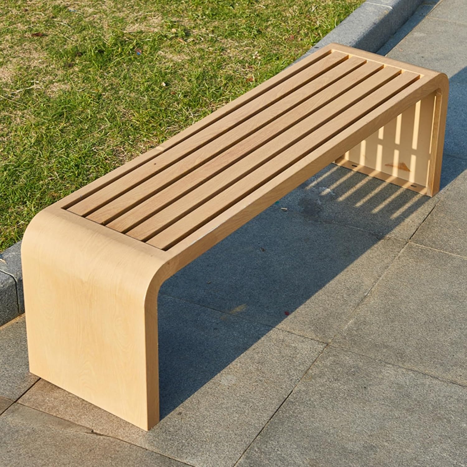 3 Seater Metal Garden Bench 1m Backless Outdoor Park Patio Seat