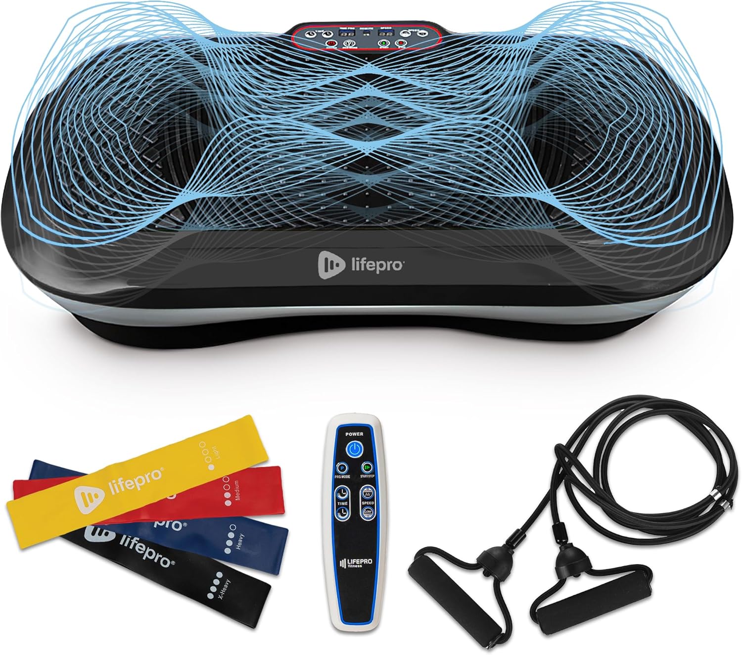 Vibration Plate Exercise Machine 99 Speed Fitness Platform Bands