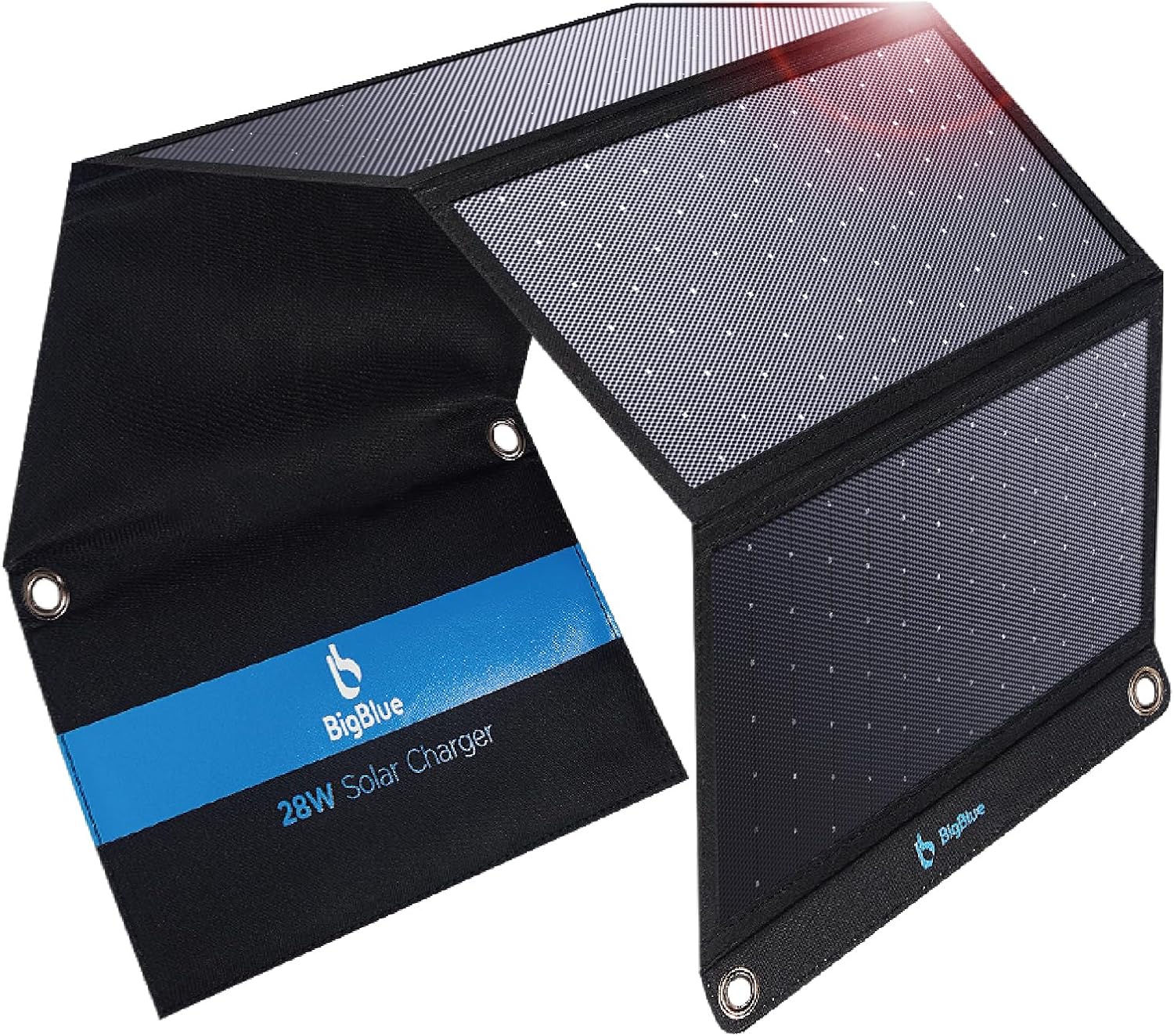 28W Foldable Solar Charger 3 USB Ports Waterproof Fast Charge