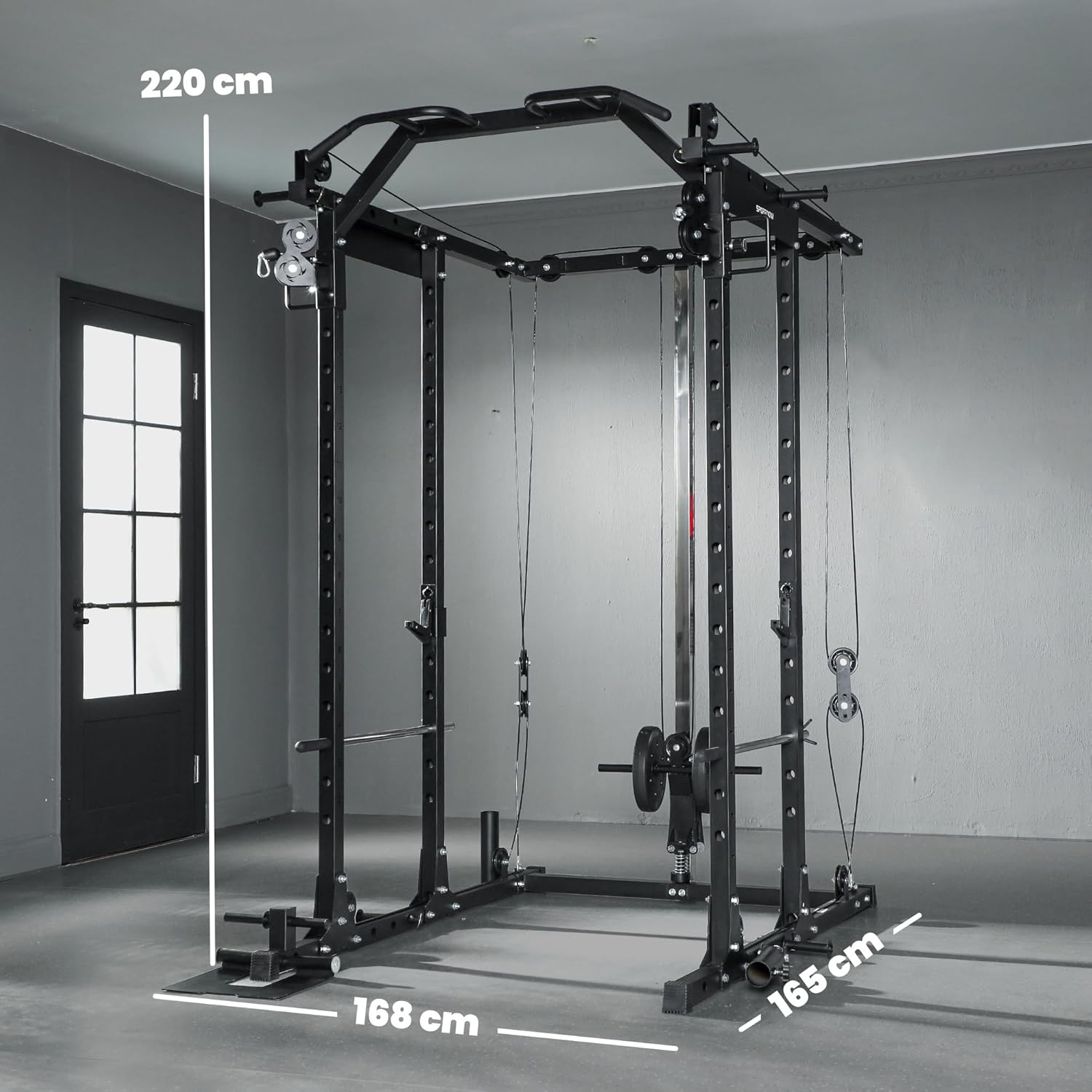 Cable Crossover Machine Power Cage Squat Rack Home Gym System