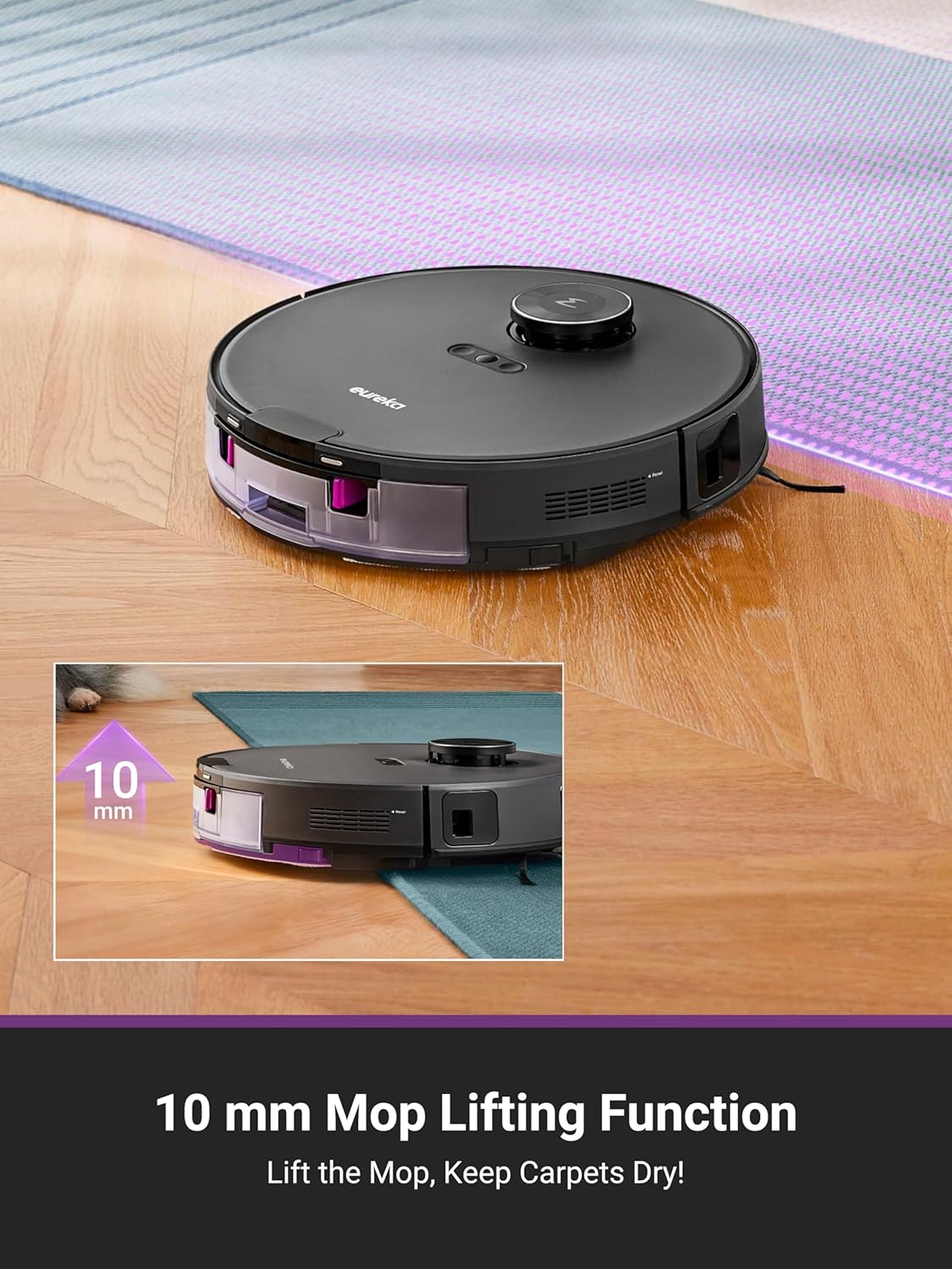Robot Vacuum Mop Self Empty 8000Pa AI LiDAR 45 Day Pet Hair