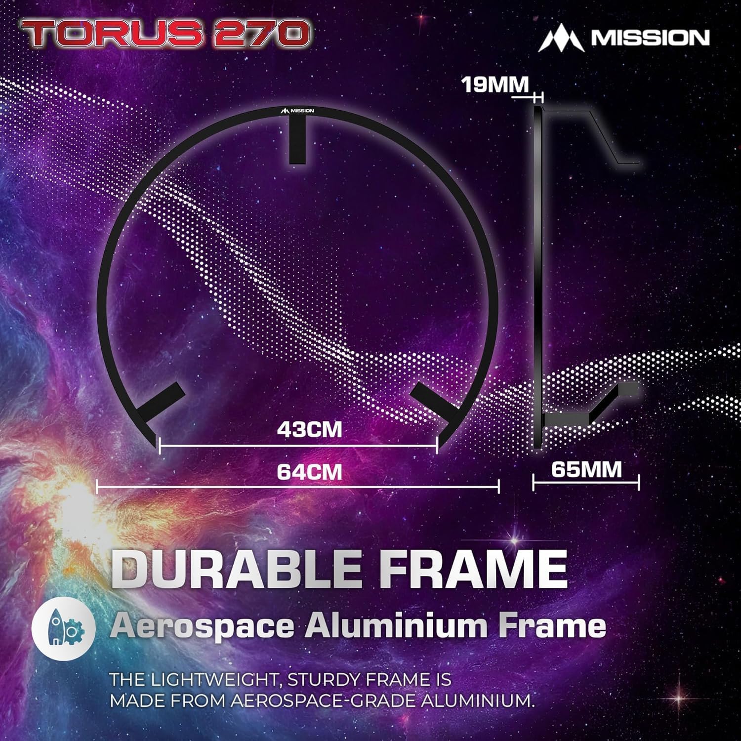 Dartboard LED Light 270 Ring Shadow Free Clip On Alloy Frame