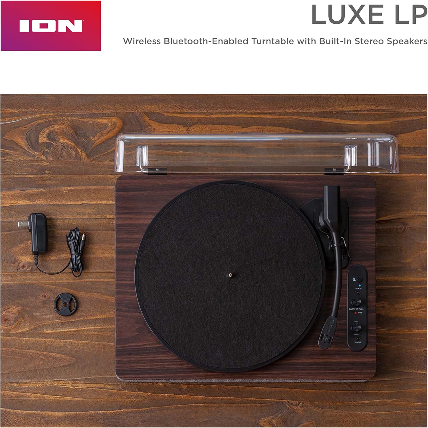 Bluetooth Record Player 3 Speed USB Vinyl Converter Speakers