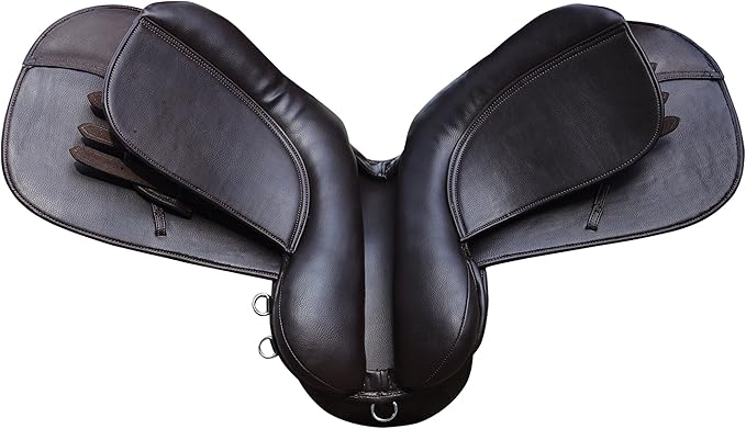 Brown Synthetic GP Horse Saddle 17 Inch Wide Fit Suede
