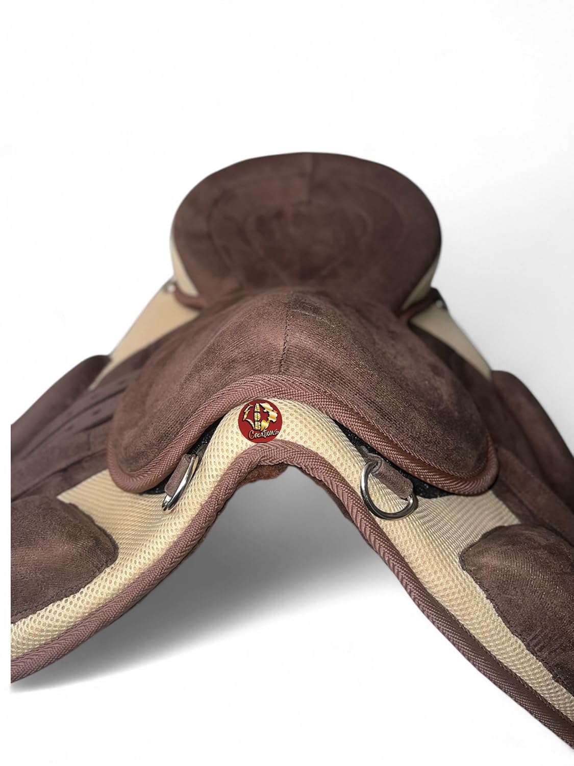 Beige Pony Adult Treeless Horse Saddle 15 5 Inch Set