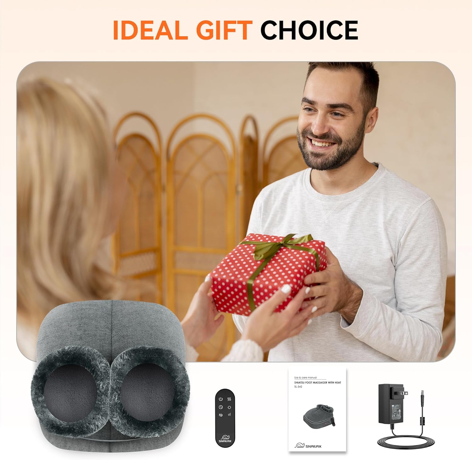 Shiatsu Foot and Back Massager Heat Remote Deep Kneading Relief