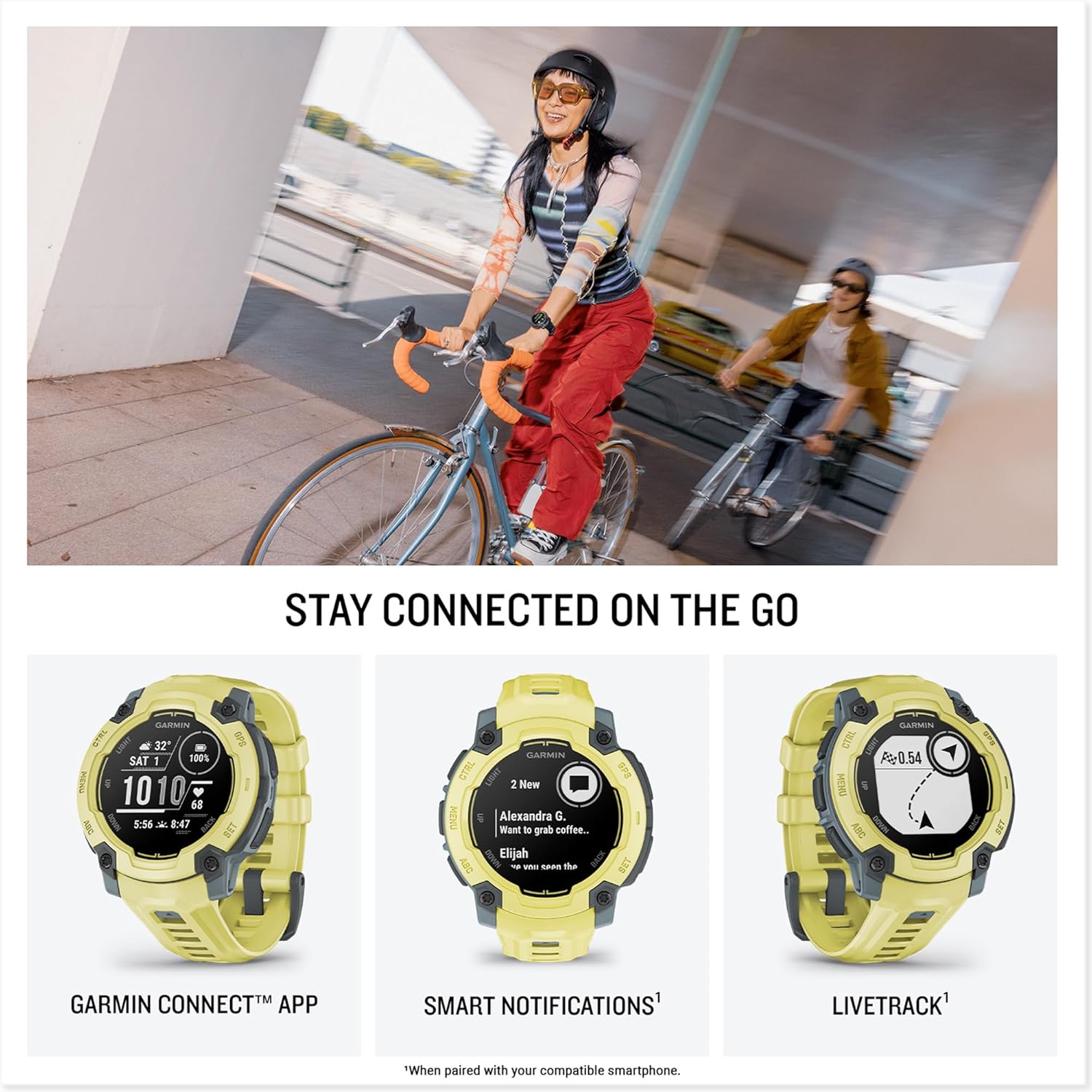 Rugged GPS Smart Watch 45mm Outdoor Fitness Tracker Lime