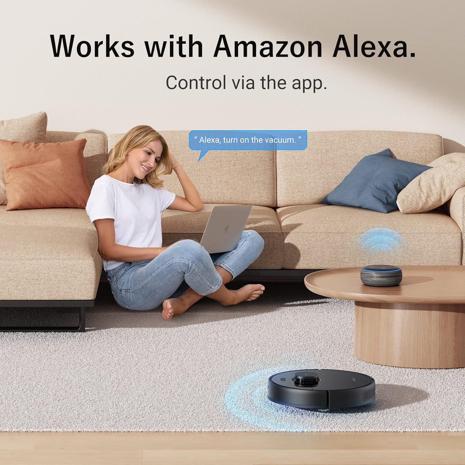 Robot Vacuum Mop 4000Pa LiDAR Mapping WiFi App Auto Clean