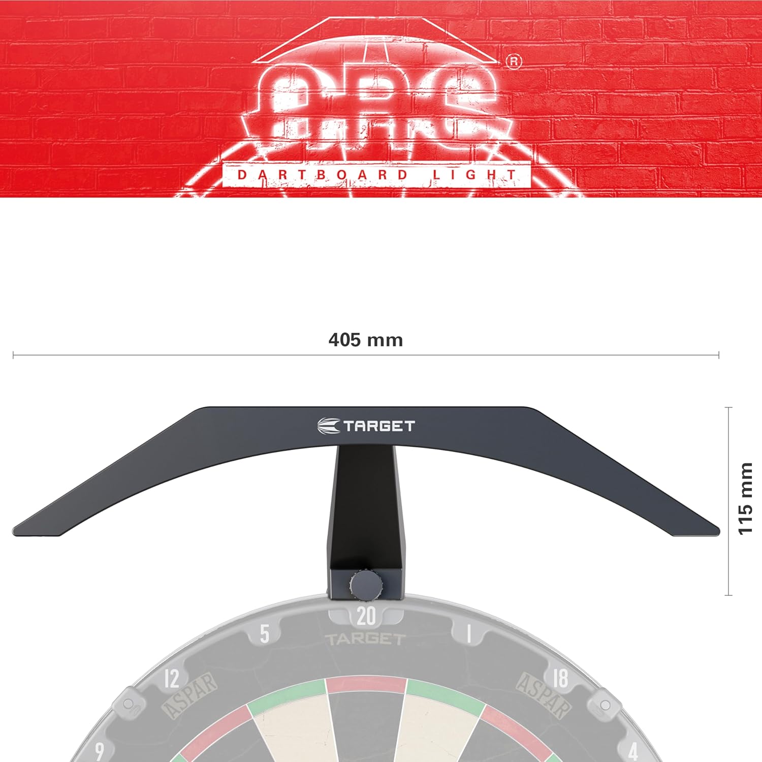 Dart Board LED Light Bright Clip On 3m Cable Universal Fit