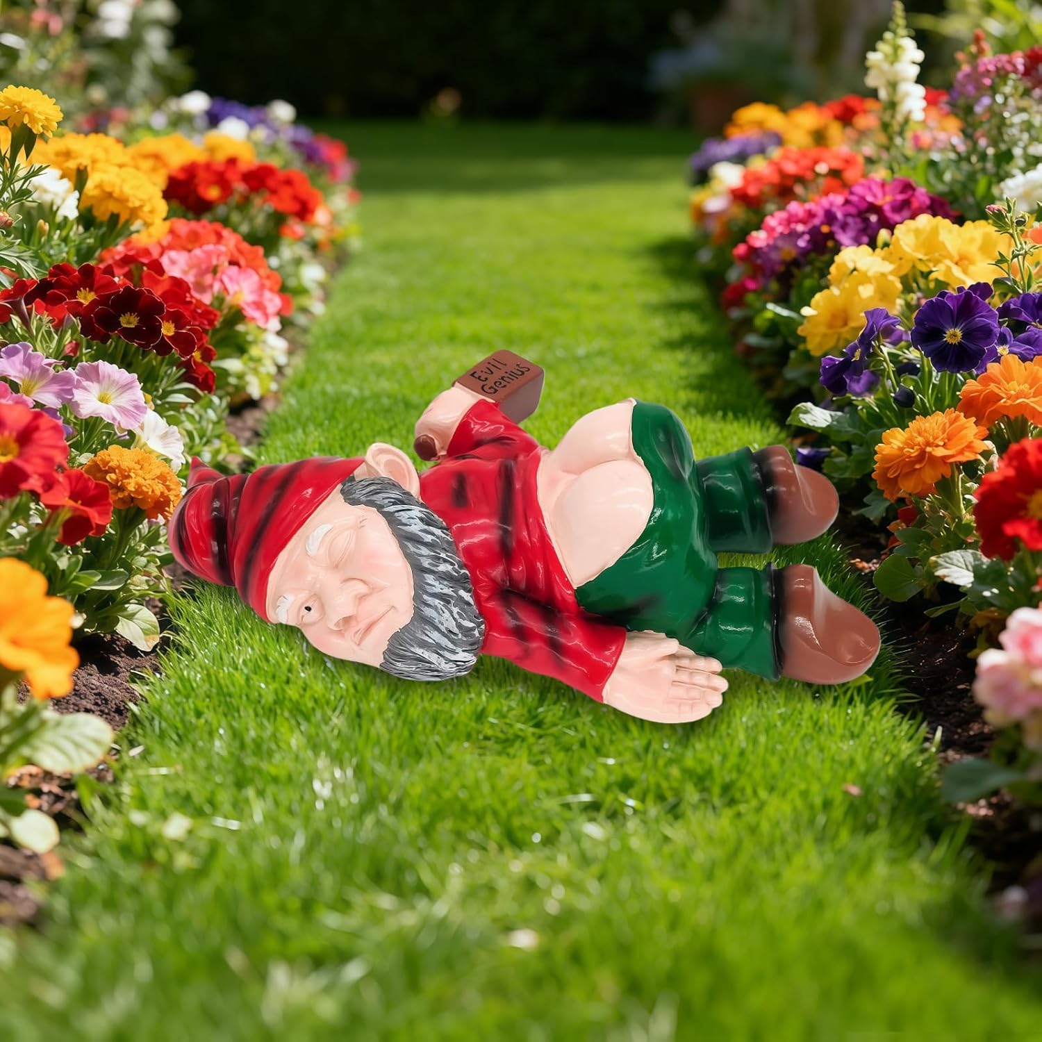Funny Drunk Garden Gnome 24cm Resin Outdoor Lawn Decor