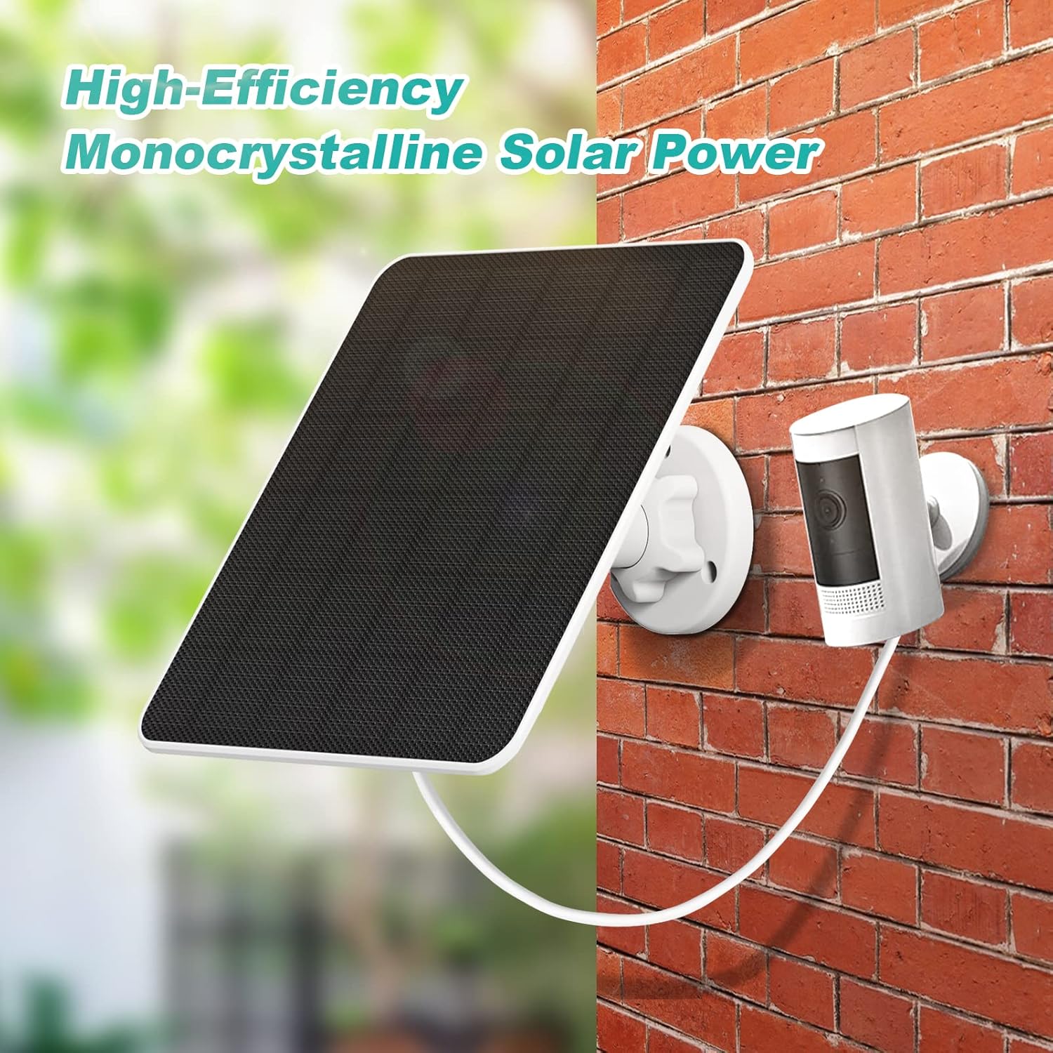 5W Solar Panel Camera Charger 3 Pack IP65 USB C Mount
