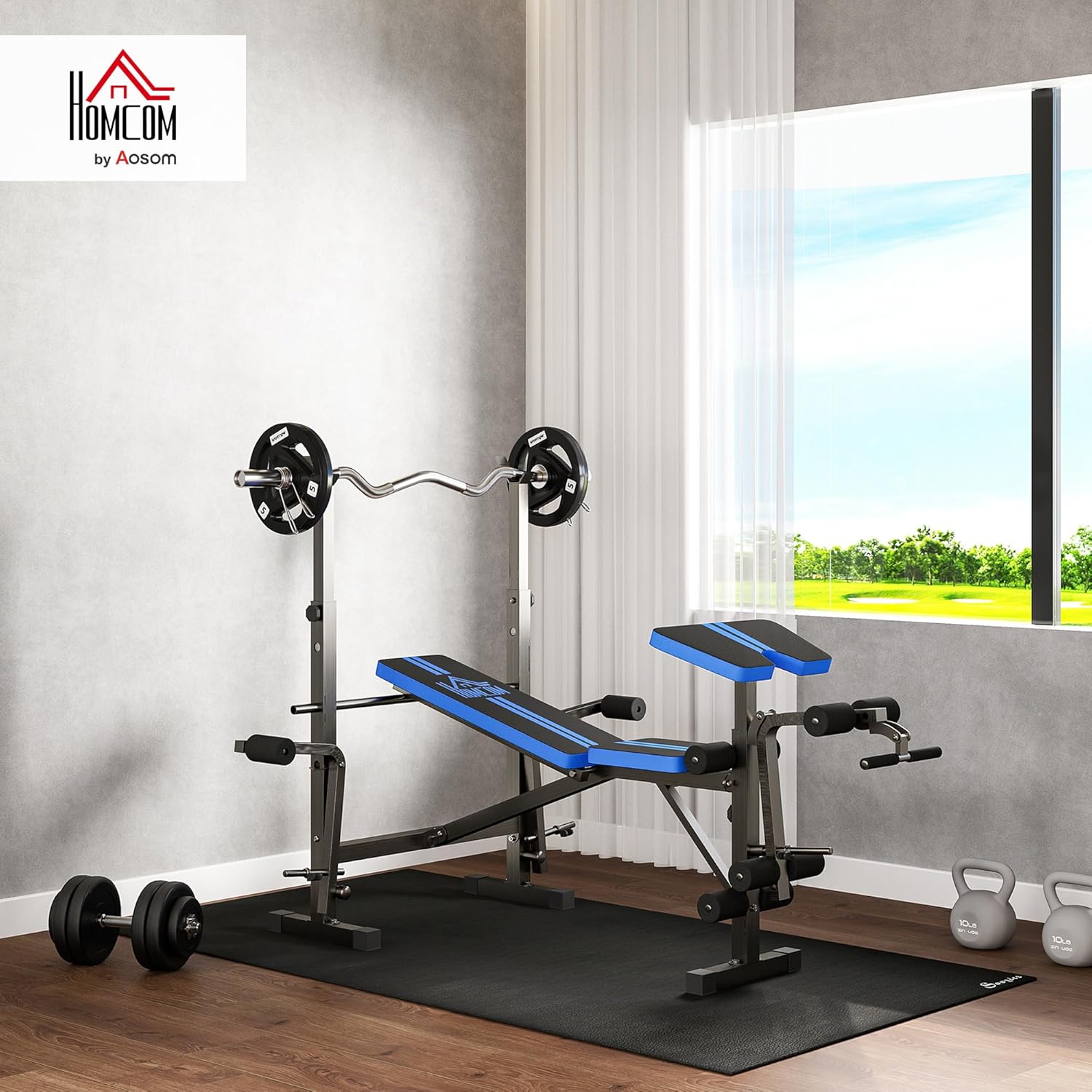 Adjustable Weight Bench Home Gym Rack Leg Extension Butterfly Curl