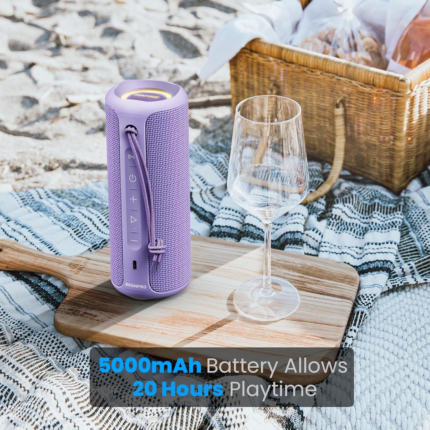 Bluetooth Speaker 36W Portable Bass Waterproof IPX7 RGB 16H