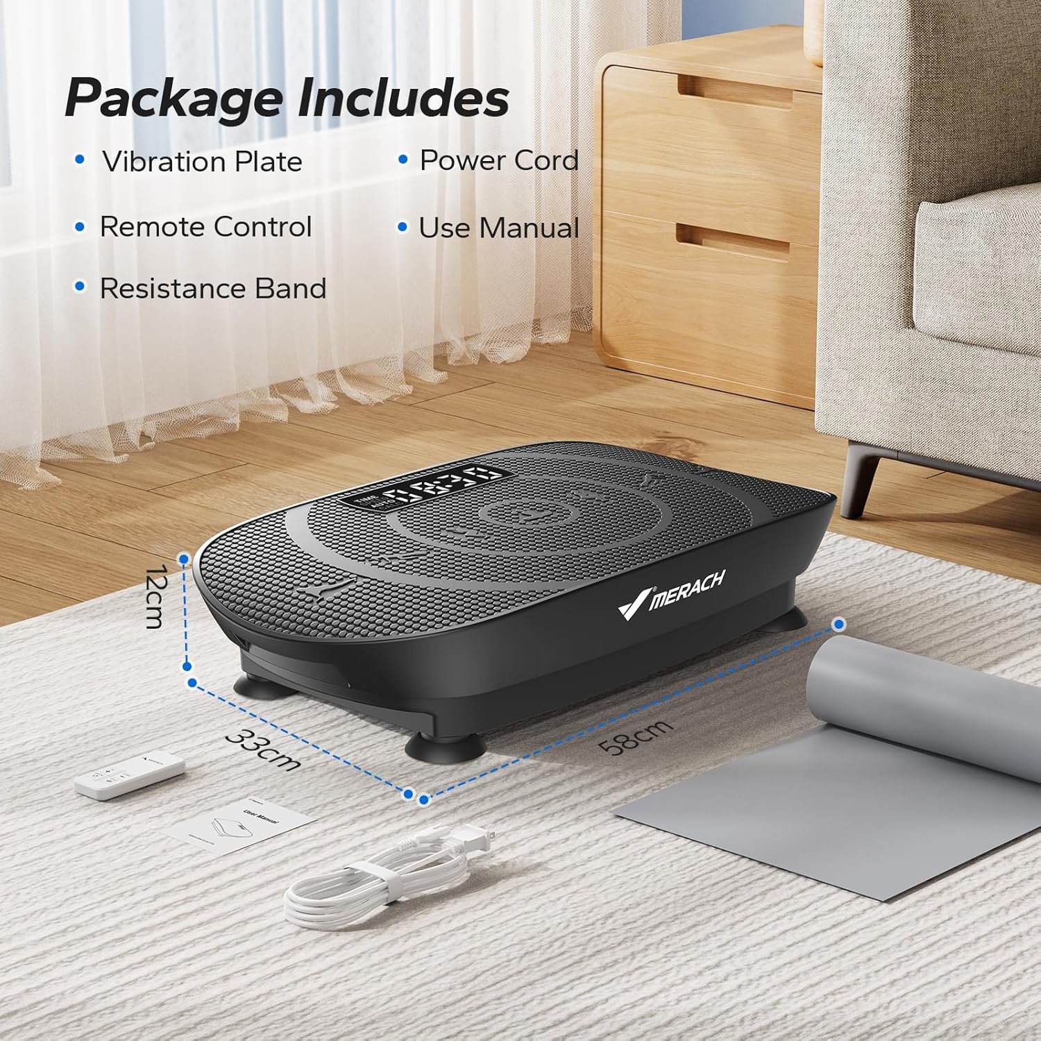 Vibration Plate Exercise Machine Whole Body Trainer Bluetooth
