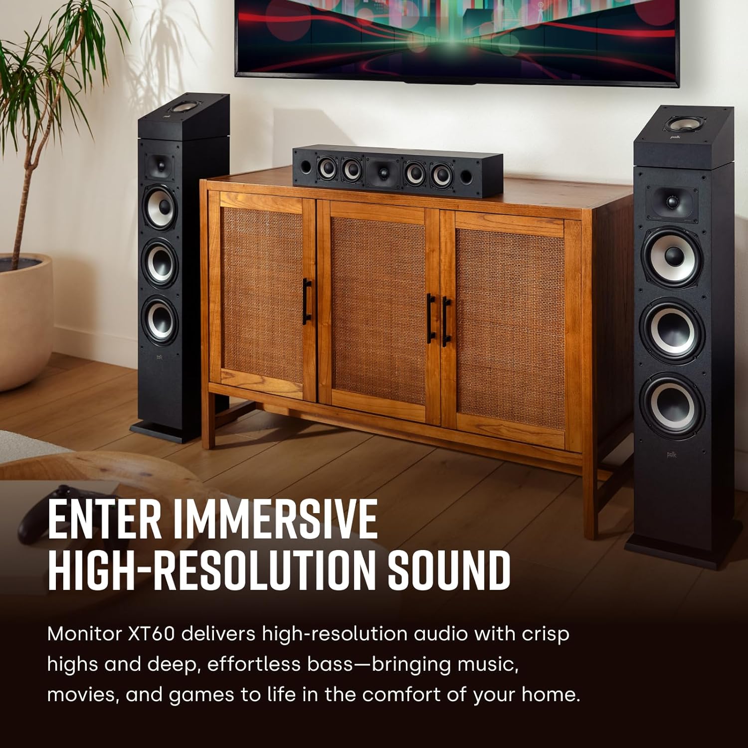 Tower Speaker Hi Res Dolby Atmos DTS X Floor Standing Home Audio