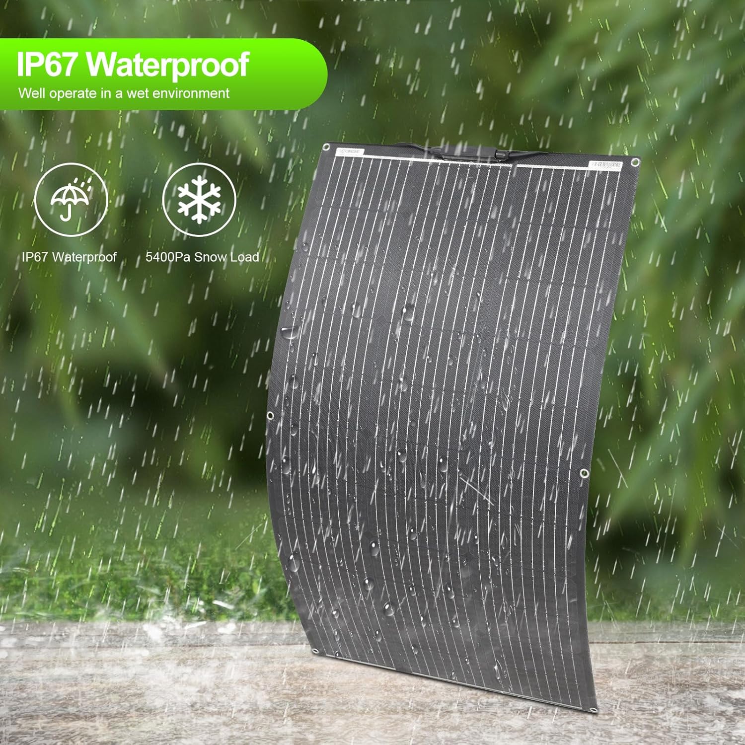 100W ETFE Flexible Solar Panel Portable Roof Boat Balcony 25