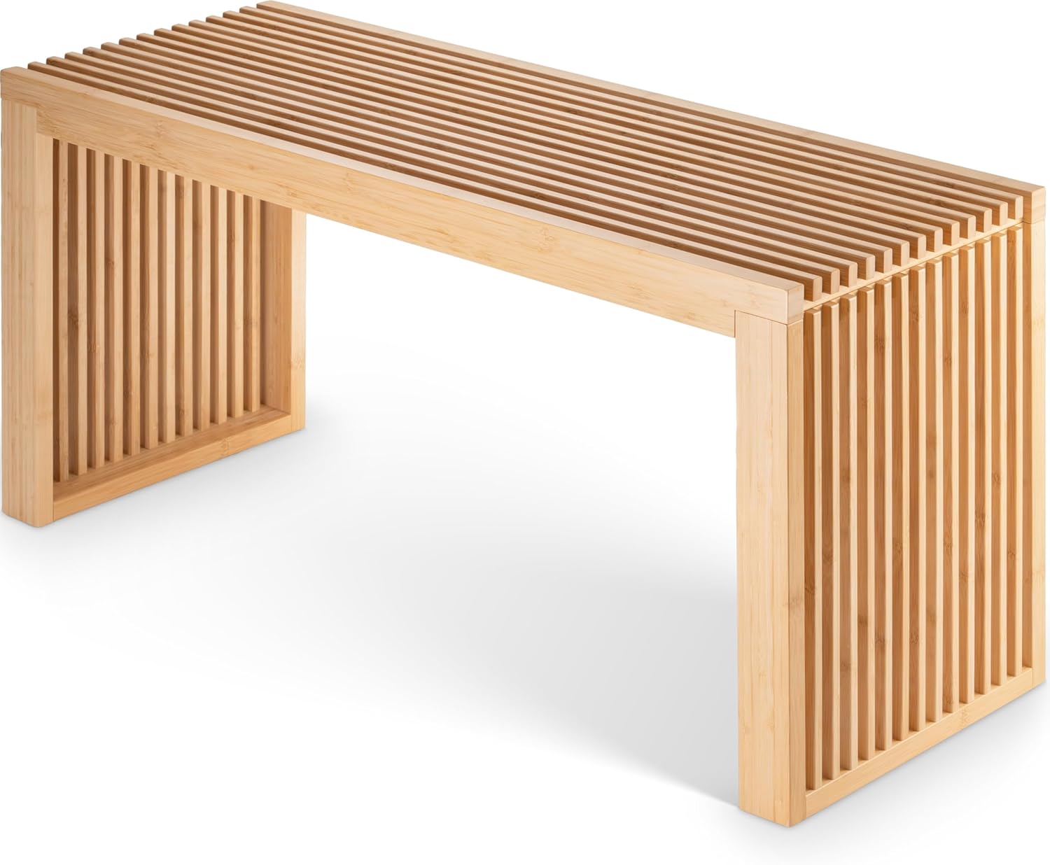 Bamboo Dining Bench Wooden Hallway Bathroom Seat Indoor Bench