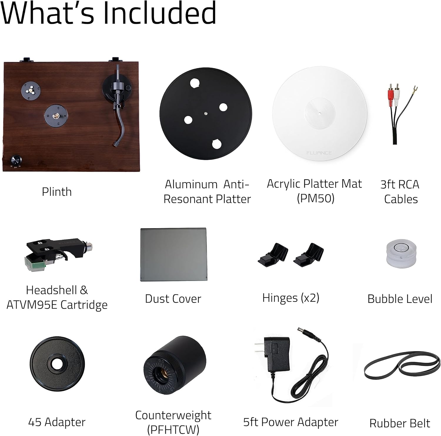 RT81 High Fidelity Vinyl Turntable with Audio Technica VM95E Cartridge