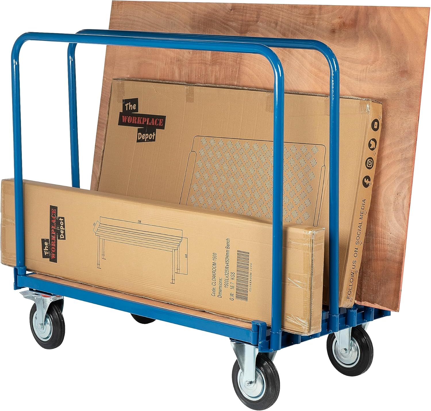 Heavy Duty Sheet Material Platform Trolley 500KG Cart