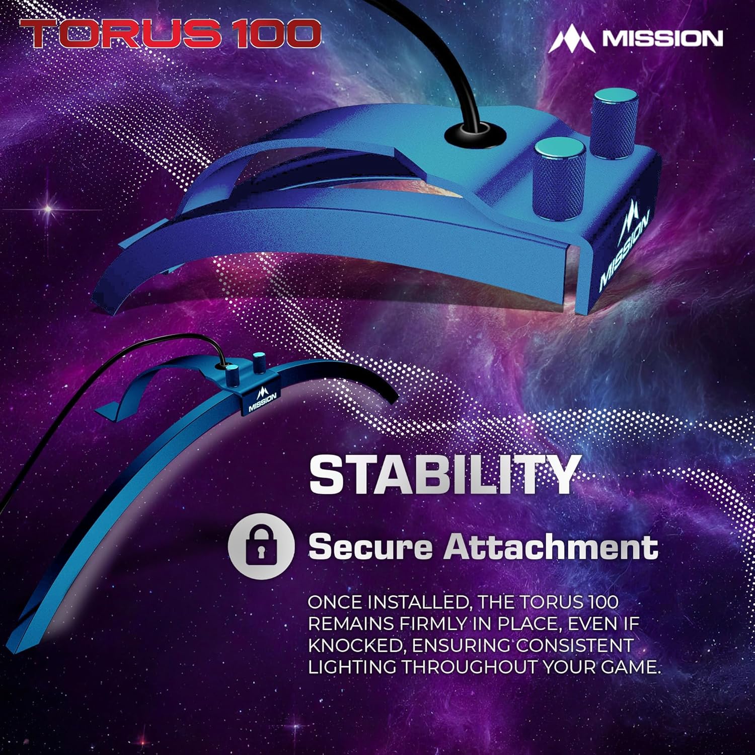 Portable Dartboard LED Light Folding Clip On Travel Lighting