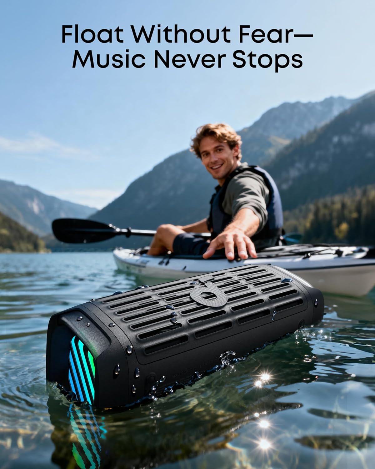 50W Outdoor Bluetooth Speaker IP68 Waterproof Floating Bass