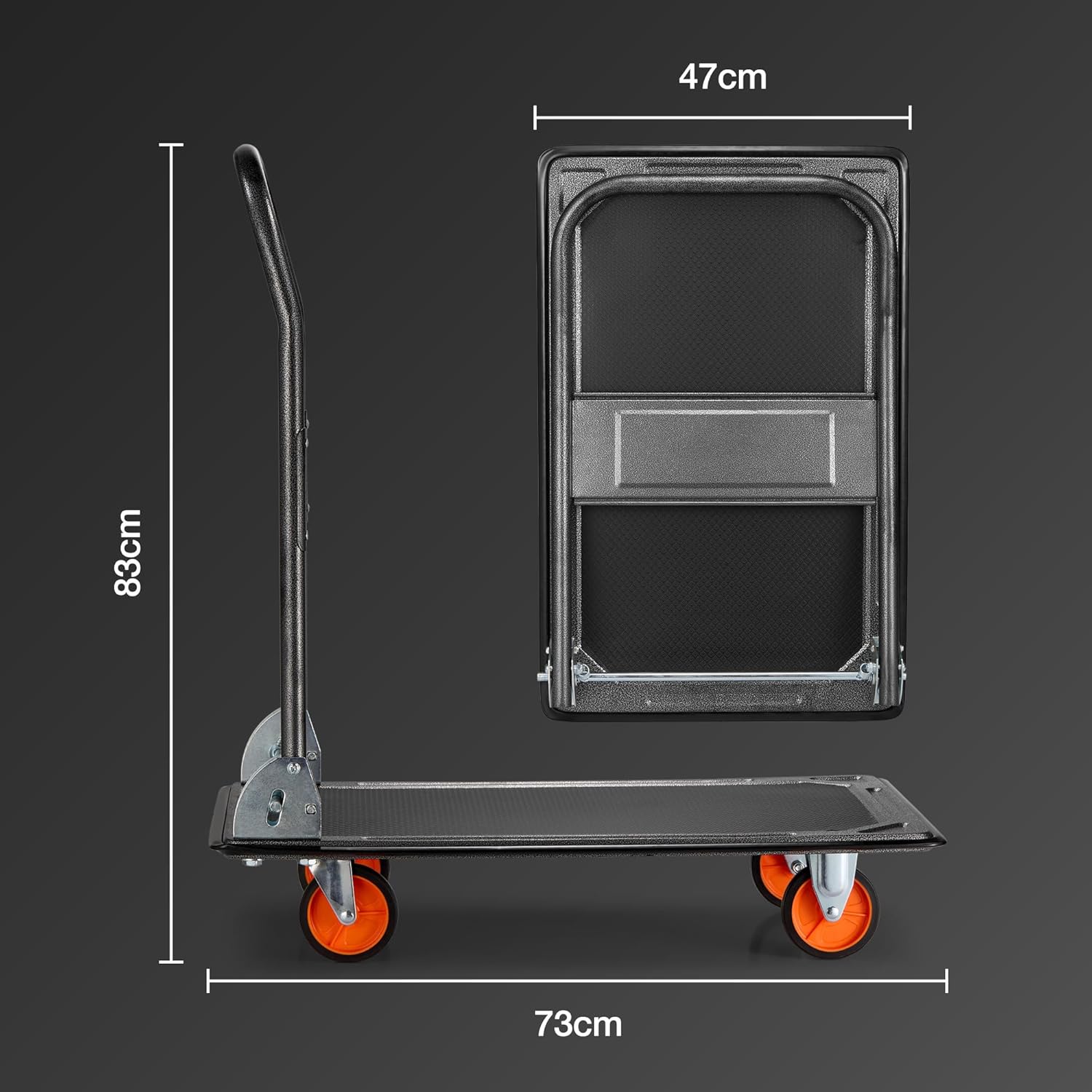 Folding Platform Trolley 150kg Heavy Duty Truck Wheels