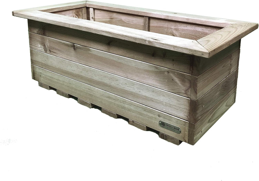 Extra Large Wooden Trough Planter Pressure Treated Garden Box