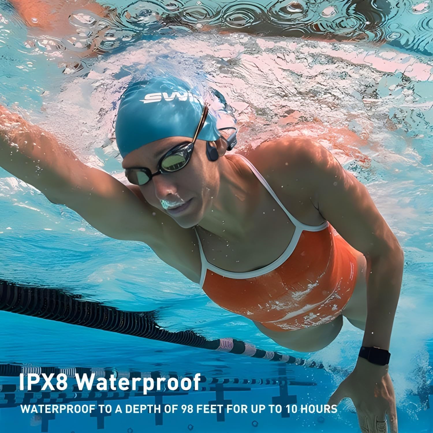 Bone Conduction Swimming Headphones IPX8 Waterproof 32GB MP3