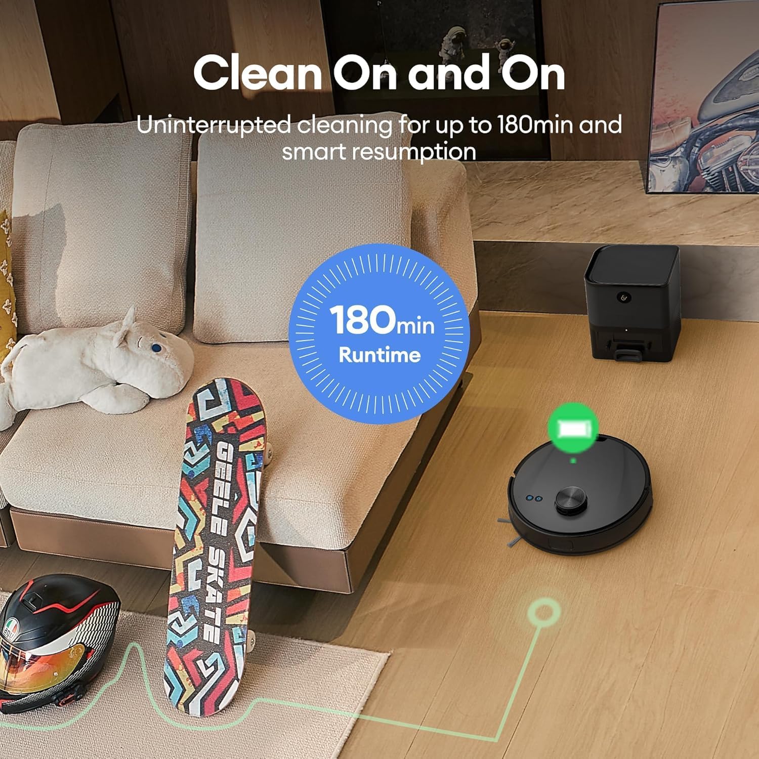 Robot Vacuum Mop Self Empty 5000Pa LiDAR Mapping WiFi Auto Clean