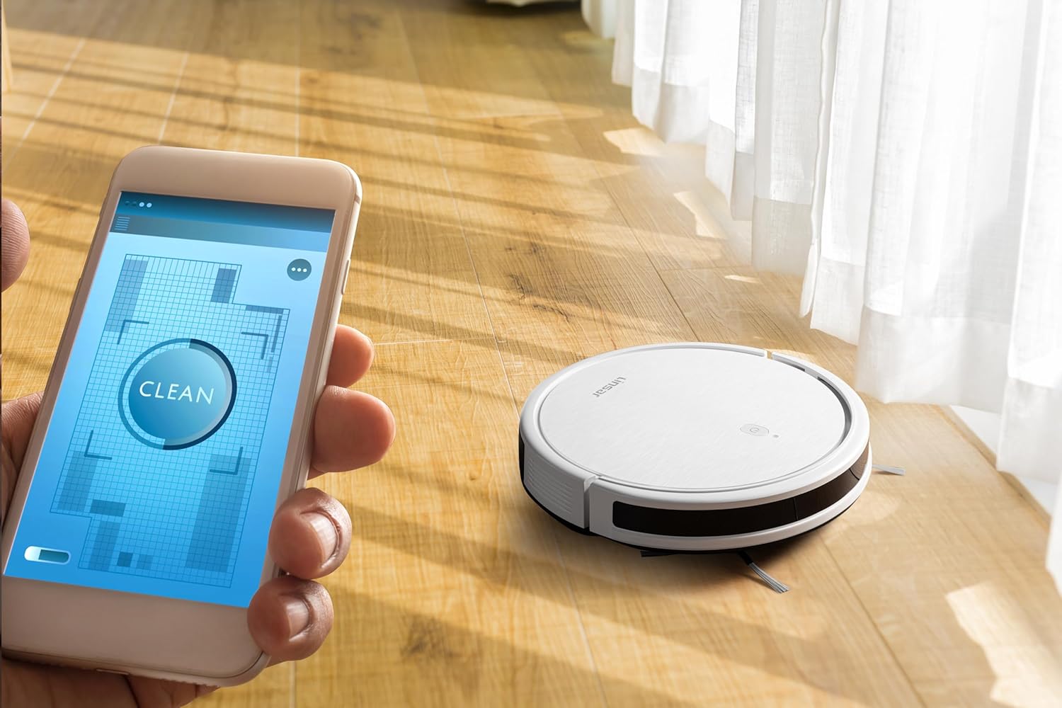 Robot Vacuum Mop 3000Pa Smart App Remote Auto Charge Pet Hair