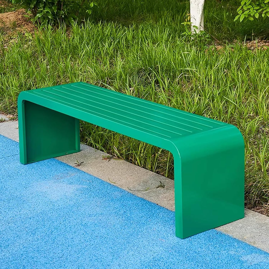 Outdoor Garden Bench 150cm Wooden Patio Seat Weatherproof Backless