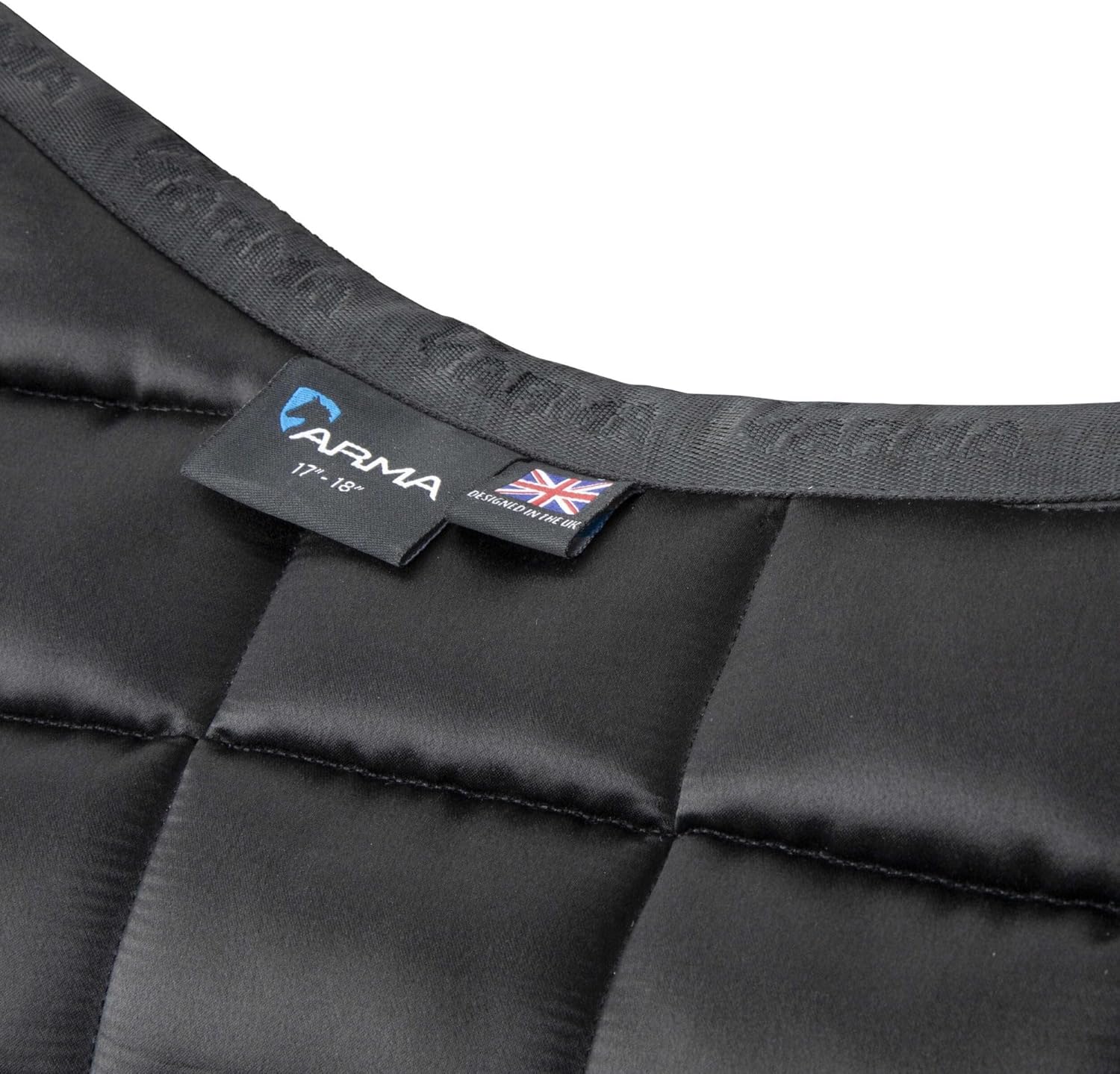 Black Satin Jump Saddlecloth 17 18 Inch with Ultra Dry Lining