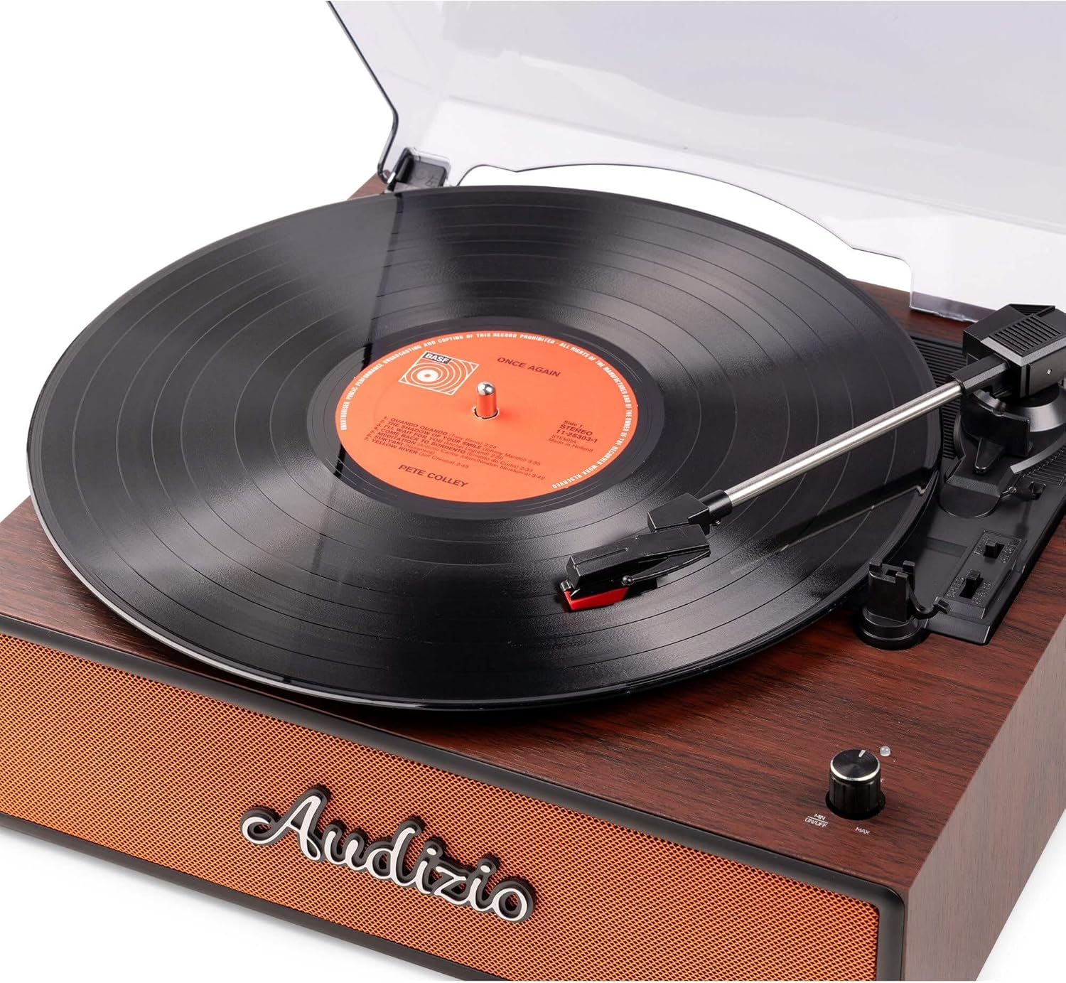 Retro Bluetooth Record Player 3 Speed Copper Finish