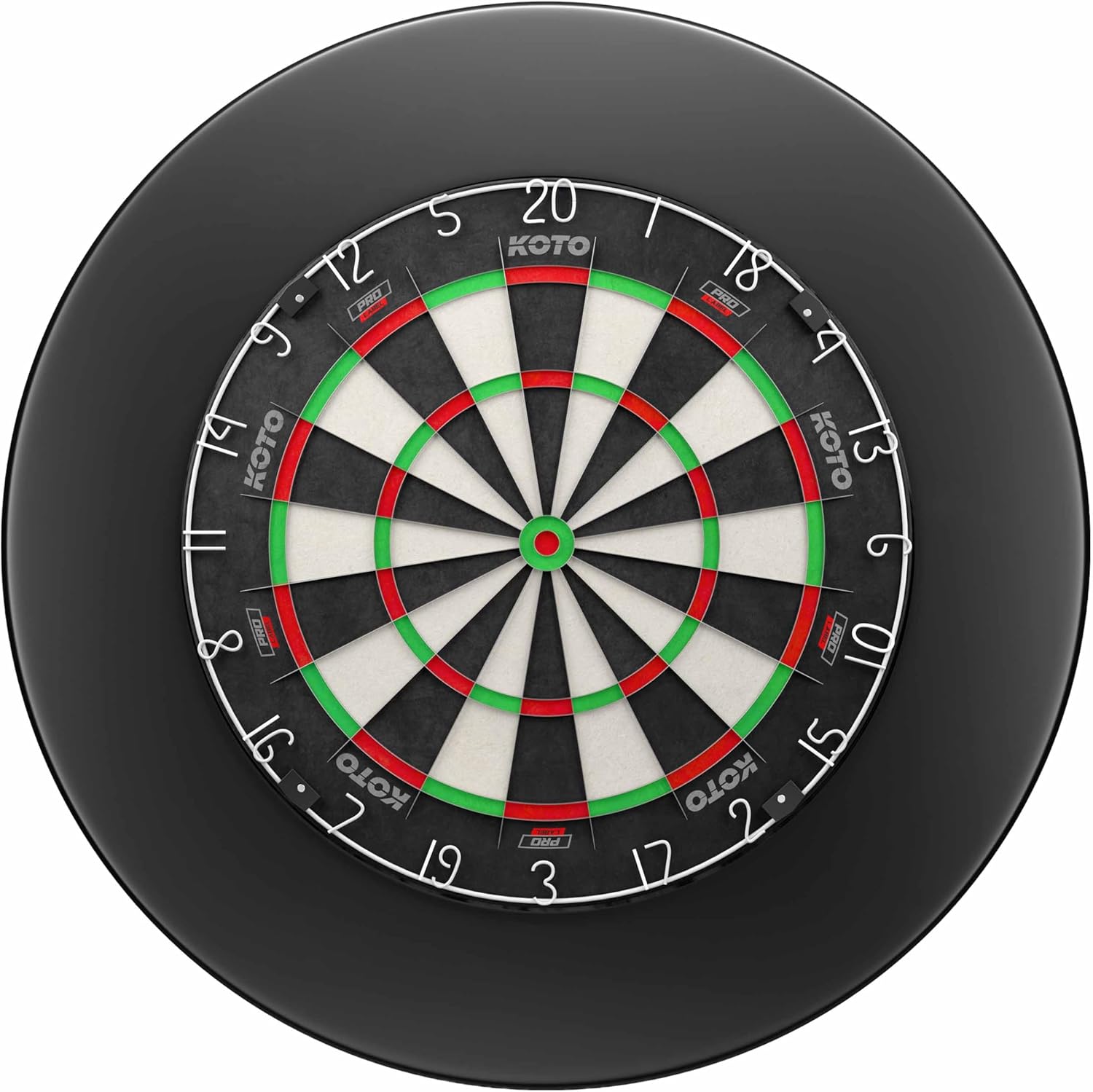 18in Professional Dartboard Sisal Set with Surround Wall Protector