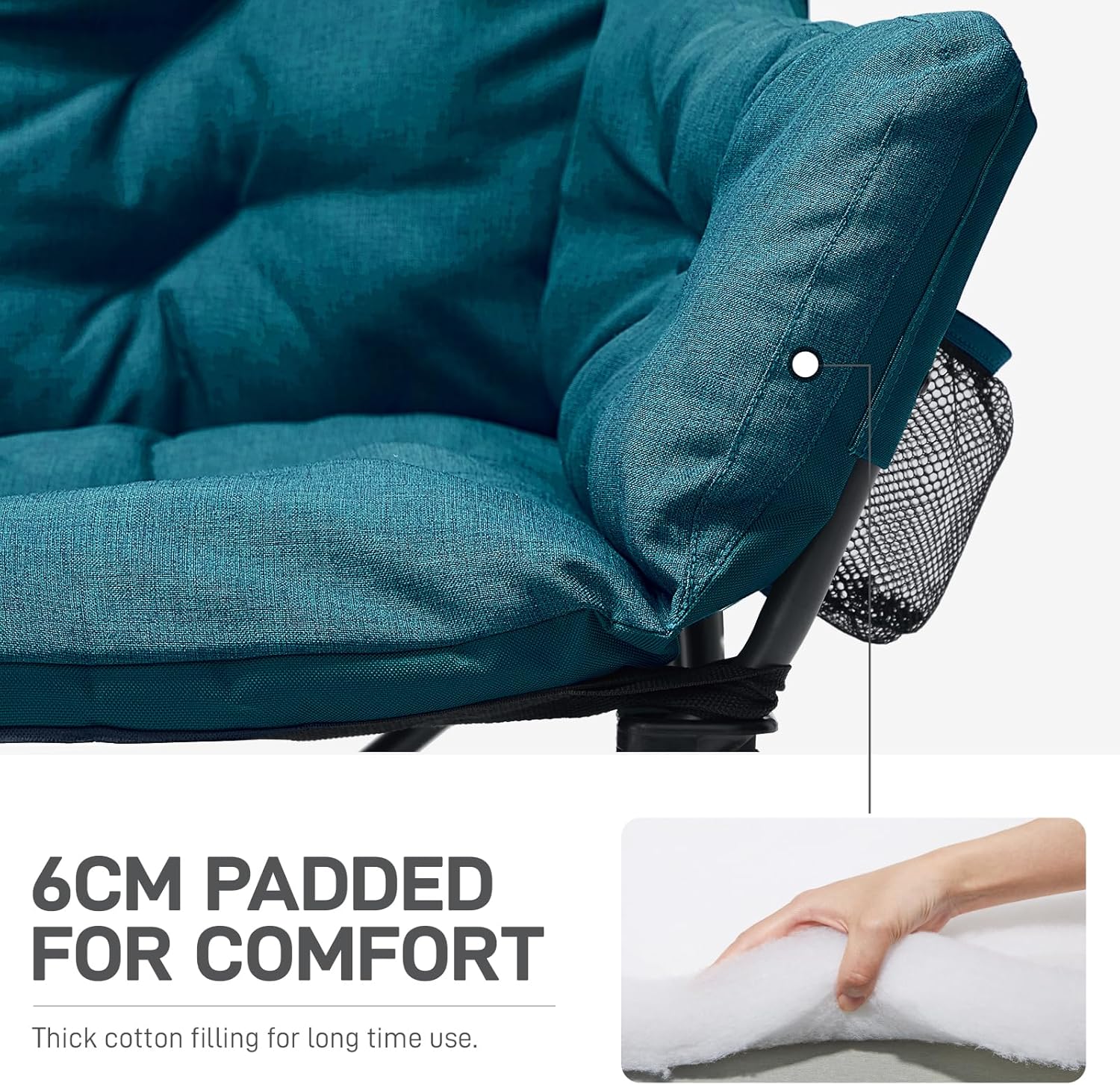 Double Camping Chair 400KG Heavy Duty Folding Sofa Green