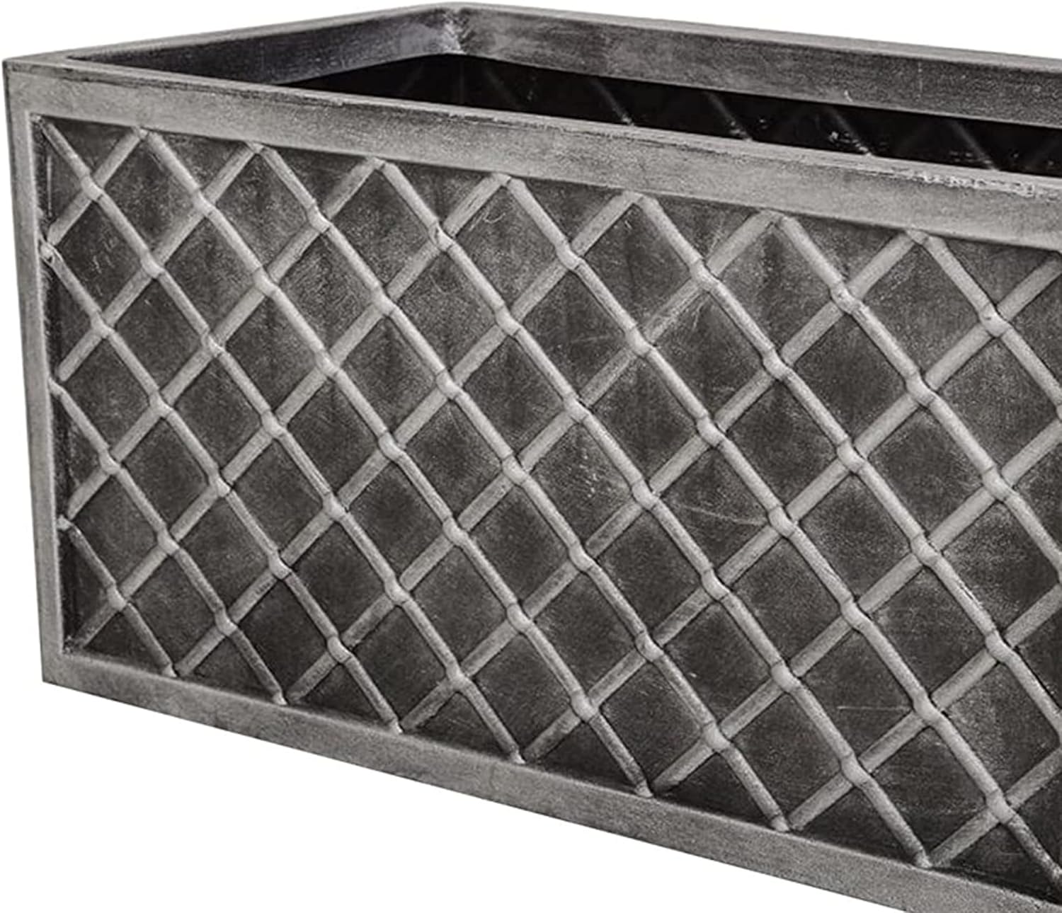 Set of 2 Large 70cm Lazio Trough Planters Grey