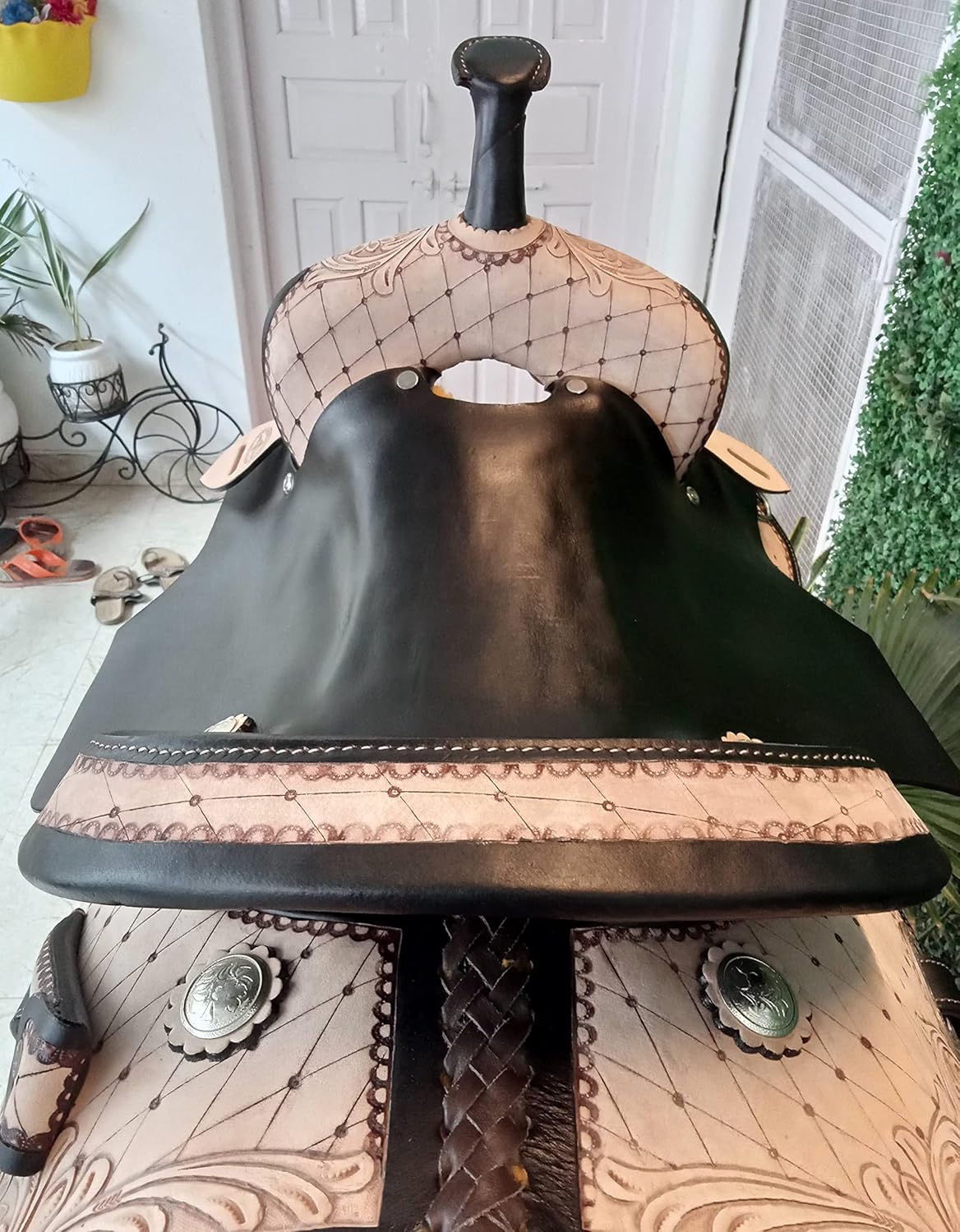 Leather Western Horse Saddle 12 Inch Barrel Trail Seat