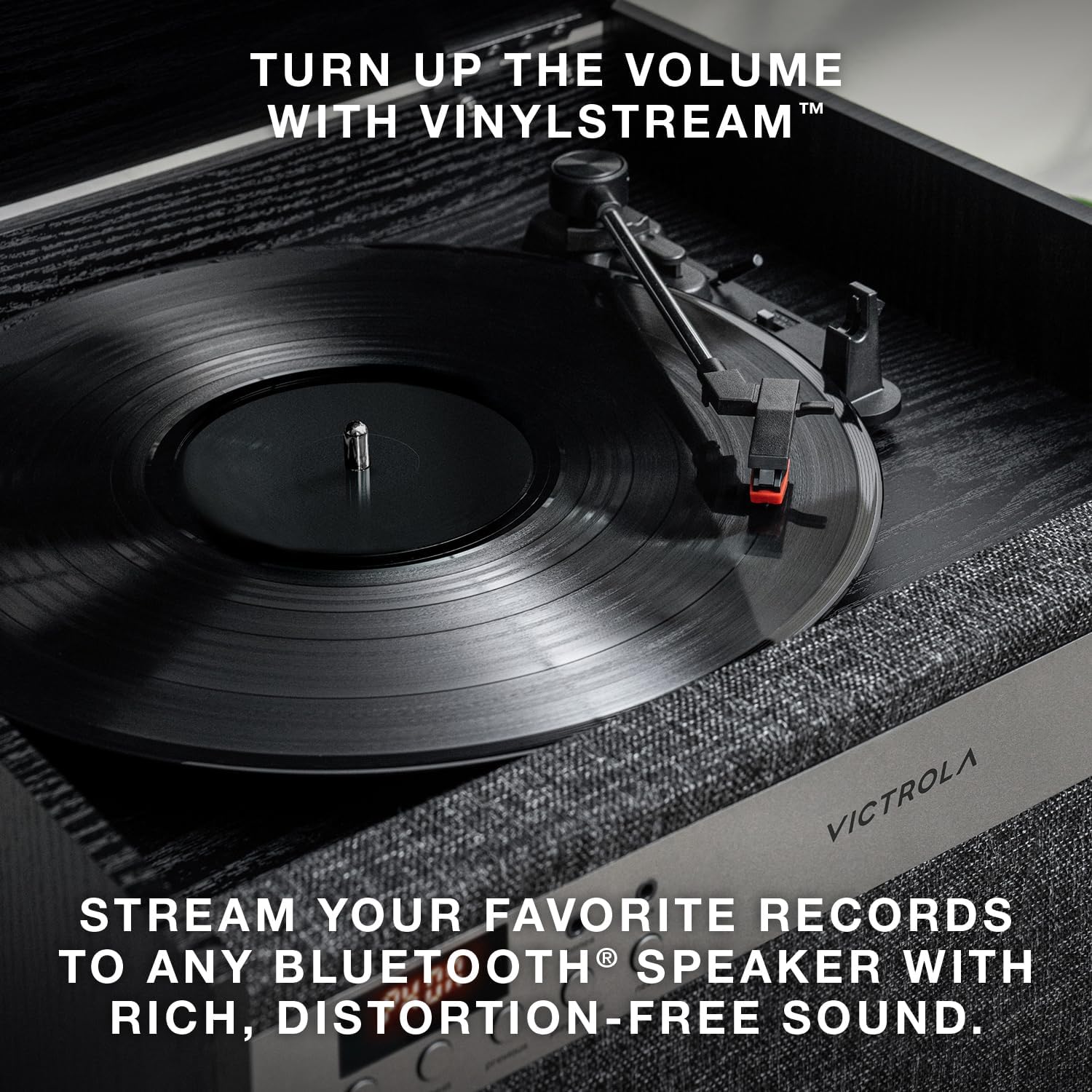 6 In 1 Vinyl Record Player Music Center Walnut Bluetooth Turntable