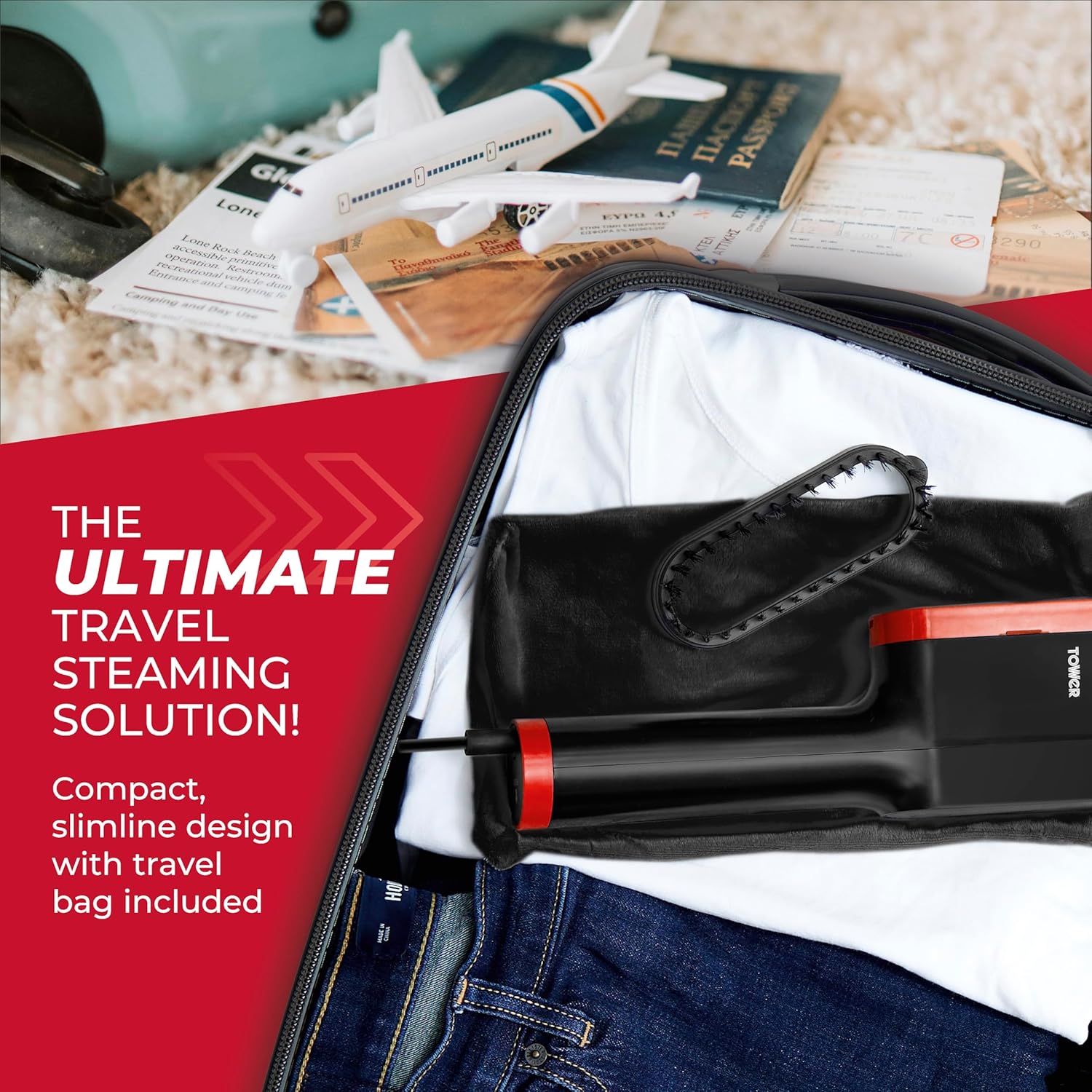 1400W Handheld Garment Steamer Ceramic Plate LED Fast Heat Portable