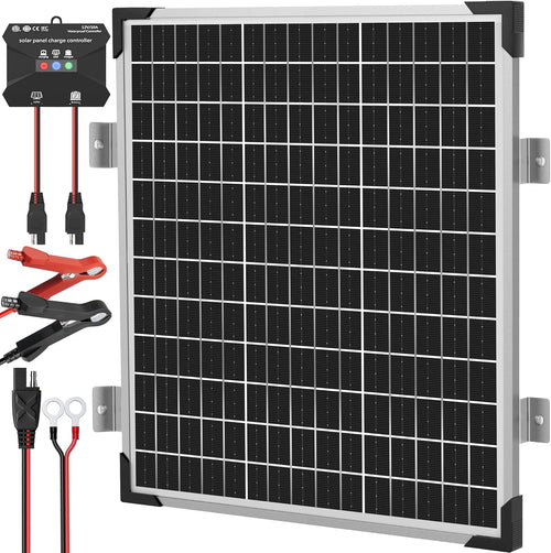 50W 12V Solar Panel Kit MPPT Controller Battery Charger RV Boat