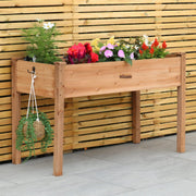 Raised Wooden Garden Planter 120cm Elevated Herb Vegetable Bed