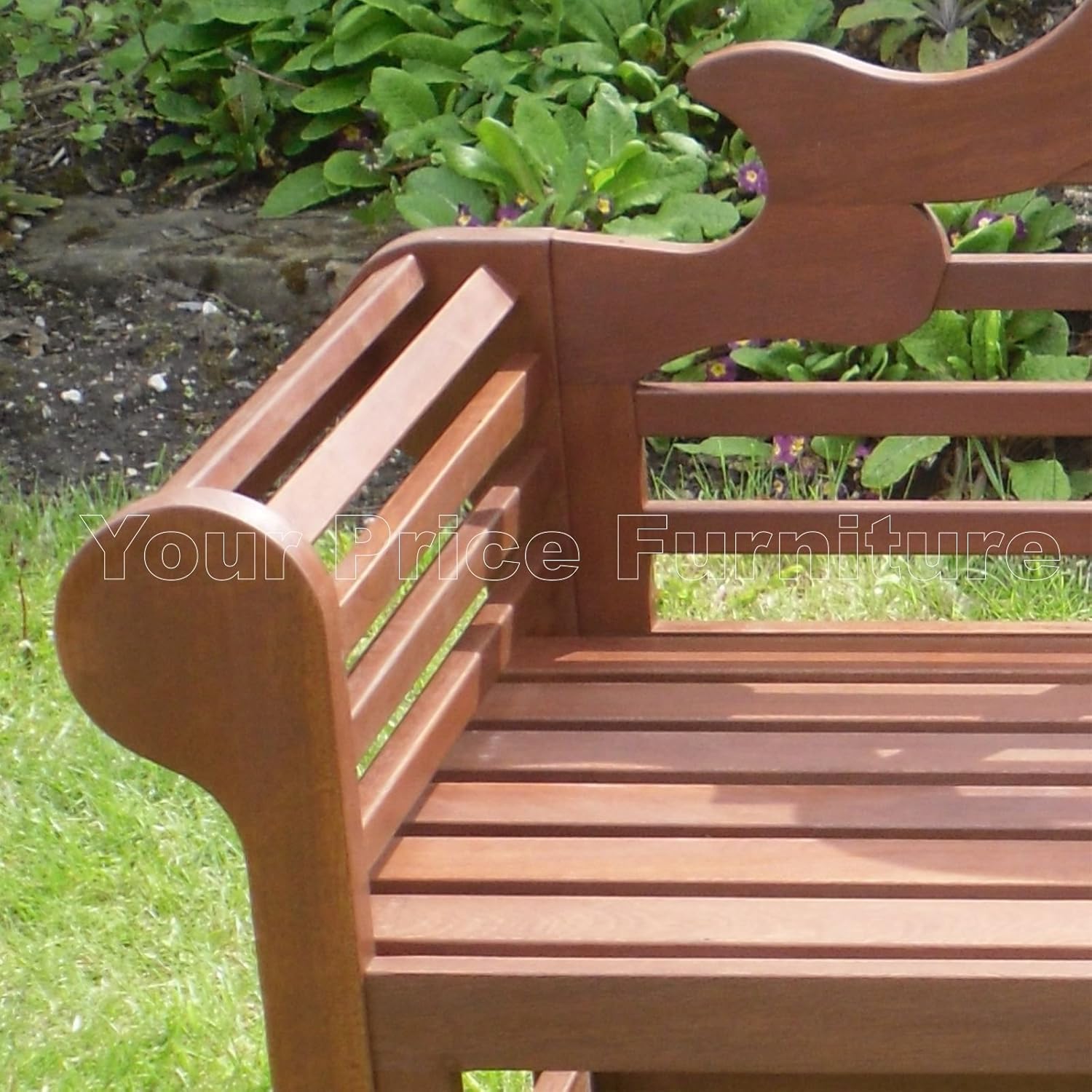 3 Seater Lutyens Style Wooden Garden Bench Hardwood Patio Seat