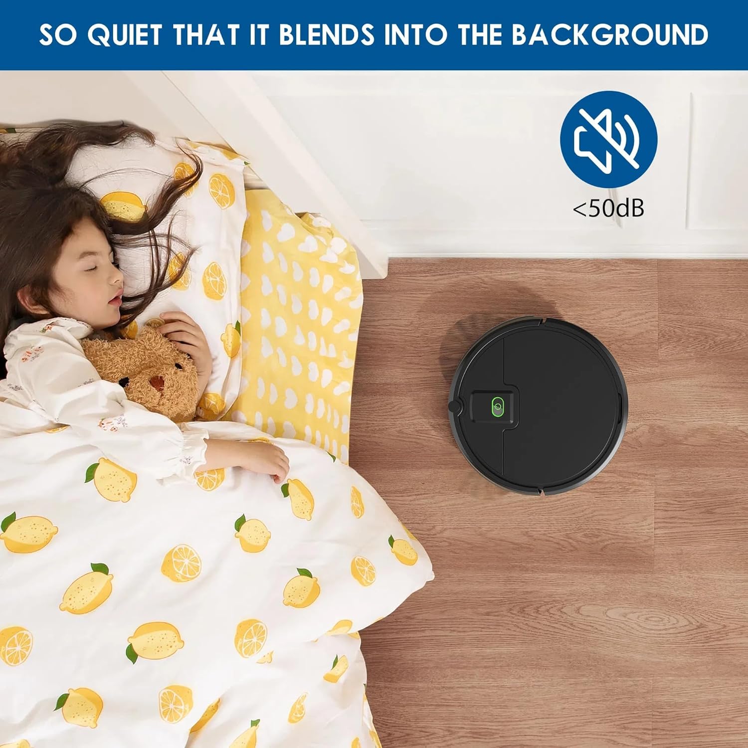 Robot Vacuum Cleaner 3100Pa Strong Suction Slim Tangle Free Auto