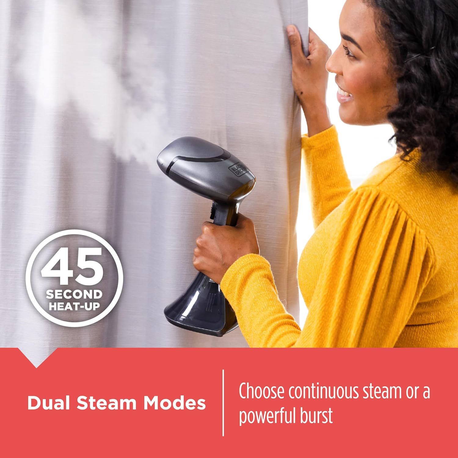 Handheld Garment Steamer 1500W Fast Heat Powerful Steam Iron