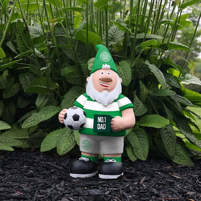 Football Fan Dad Gnome 25cm Hand Painted Garden Statue Gift